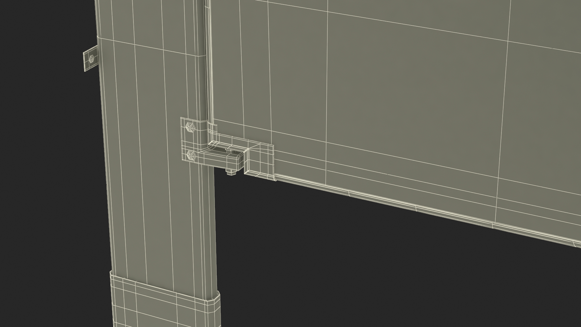 3D Bathroom Partitions Metallic model