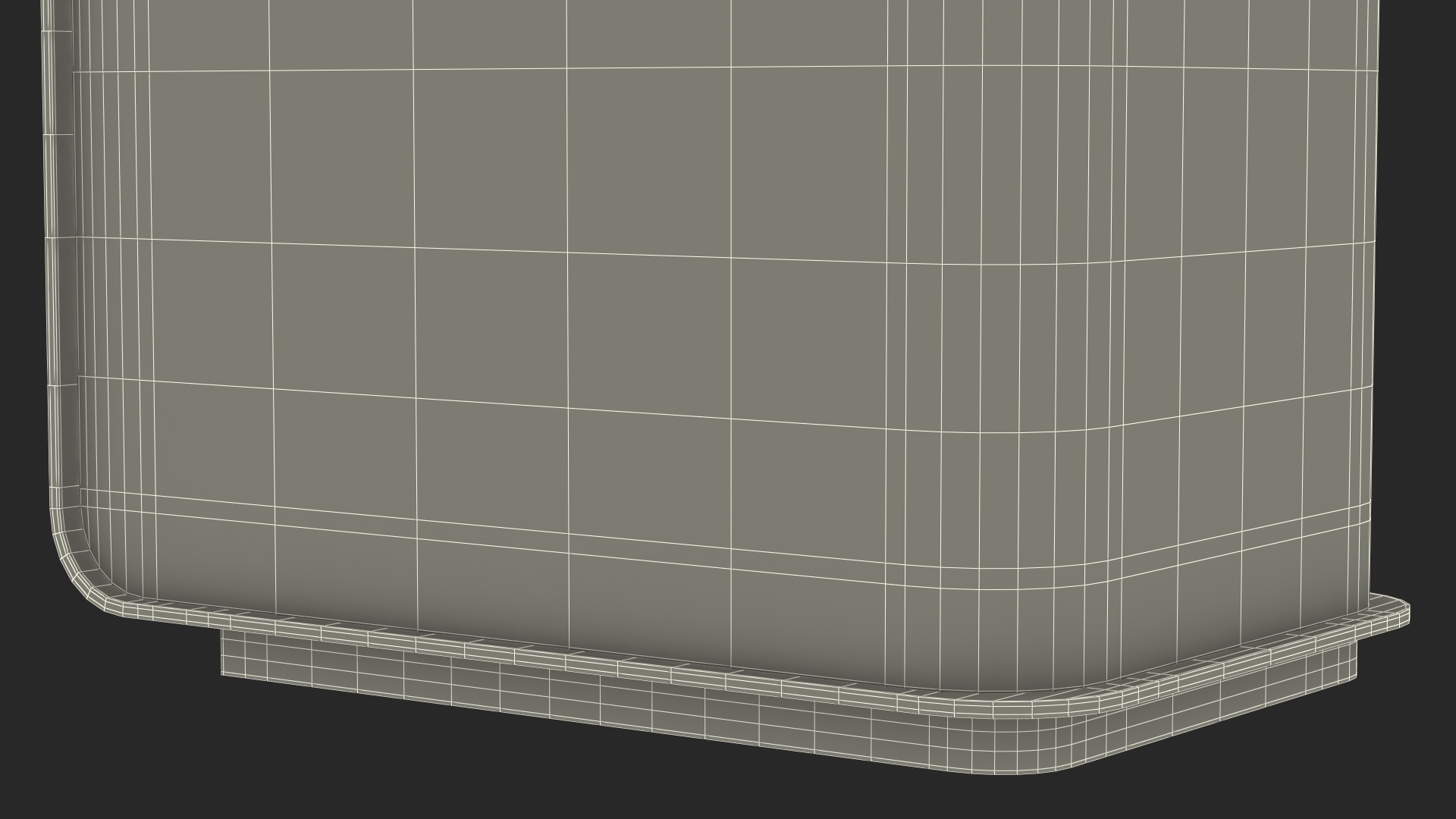 Empty Rectangular White Aquarium 3D