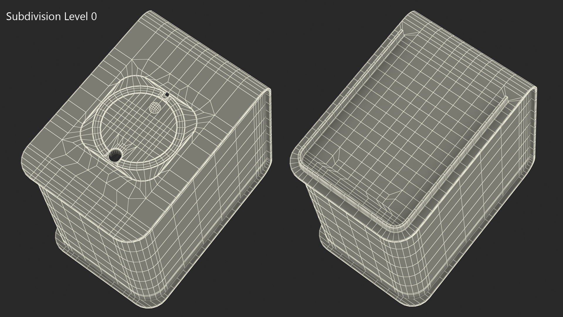Empty Rectangular White Aquarium 3D
