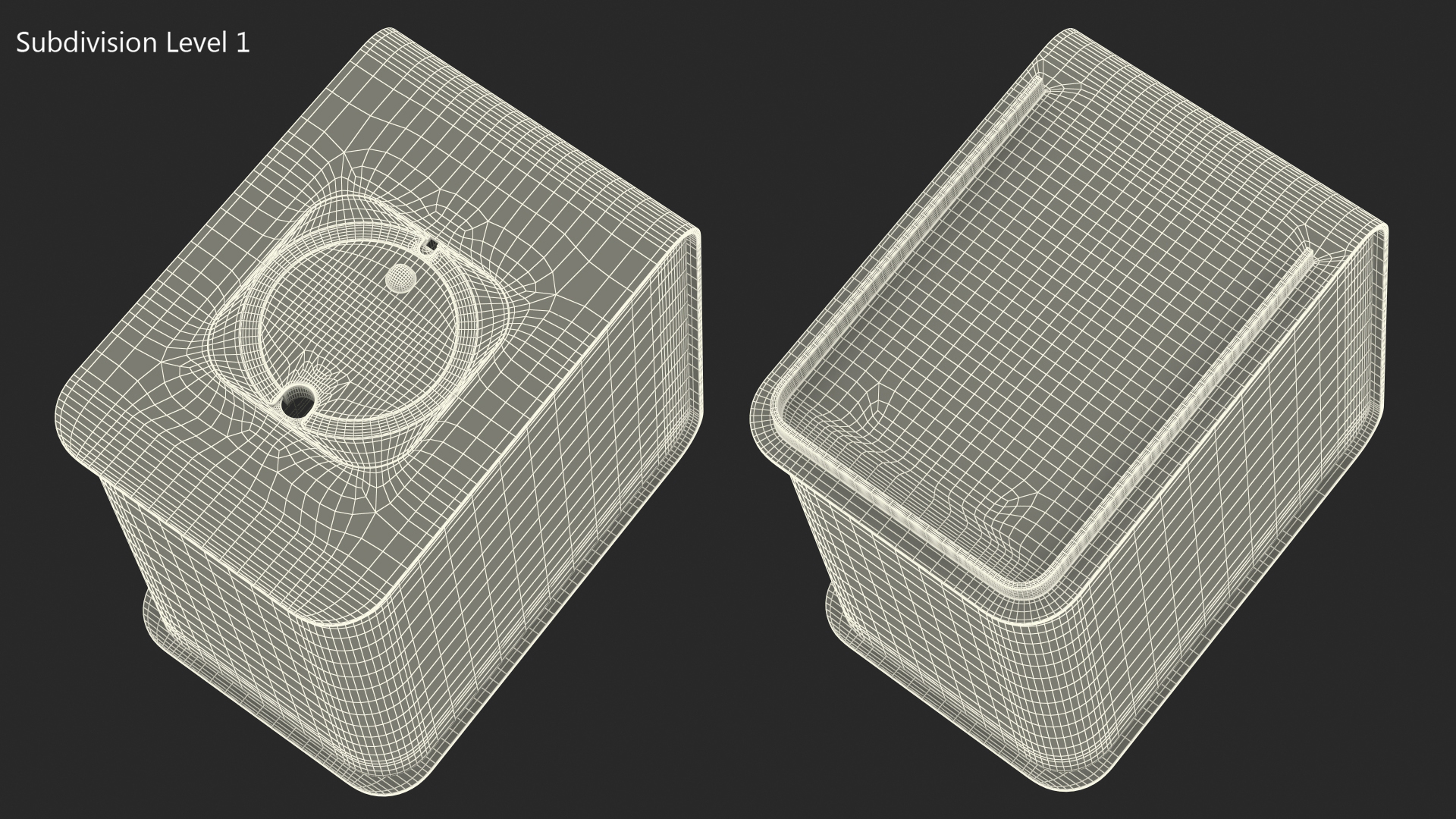 Empty Rectangular White Aquarium 3D
