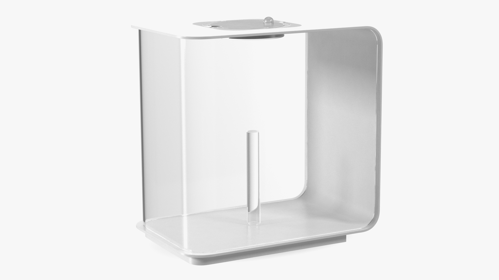 Empty Rectangular White Aquarium 3D