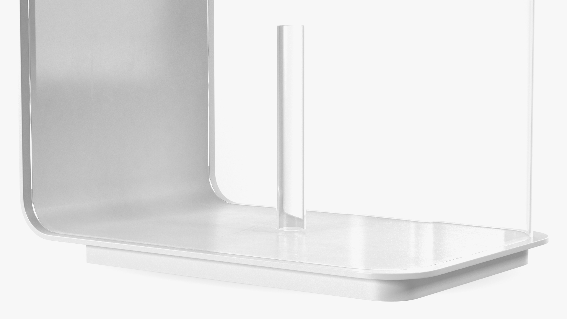 Empty Rectangular White Aquarium 3D