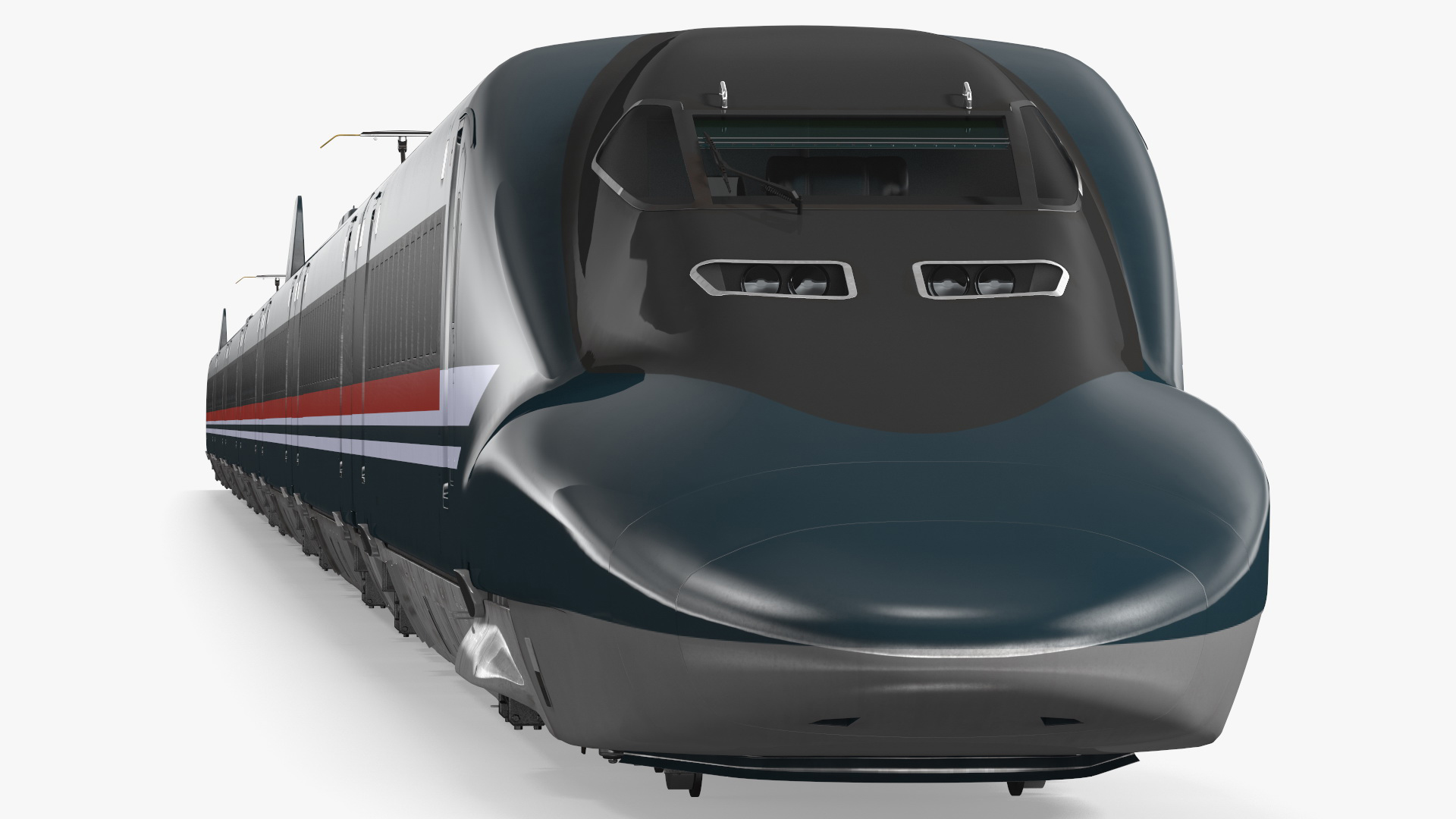 High Speed Bullet Train Rigged for Cinema 4D 3D model