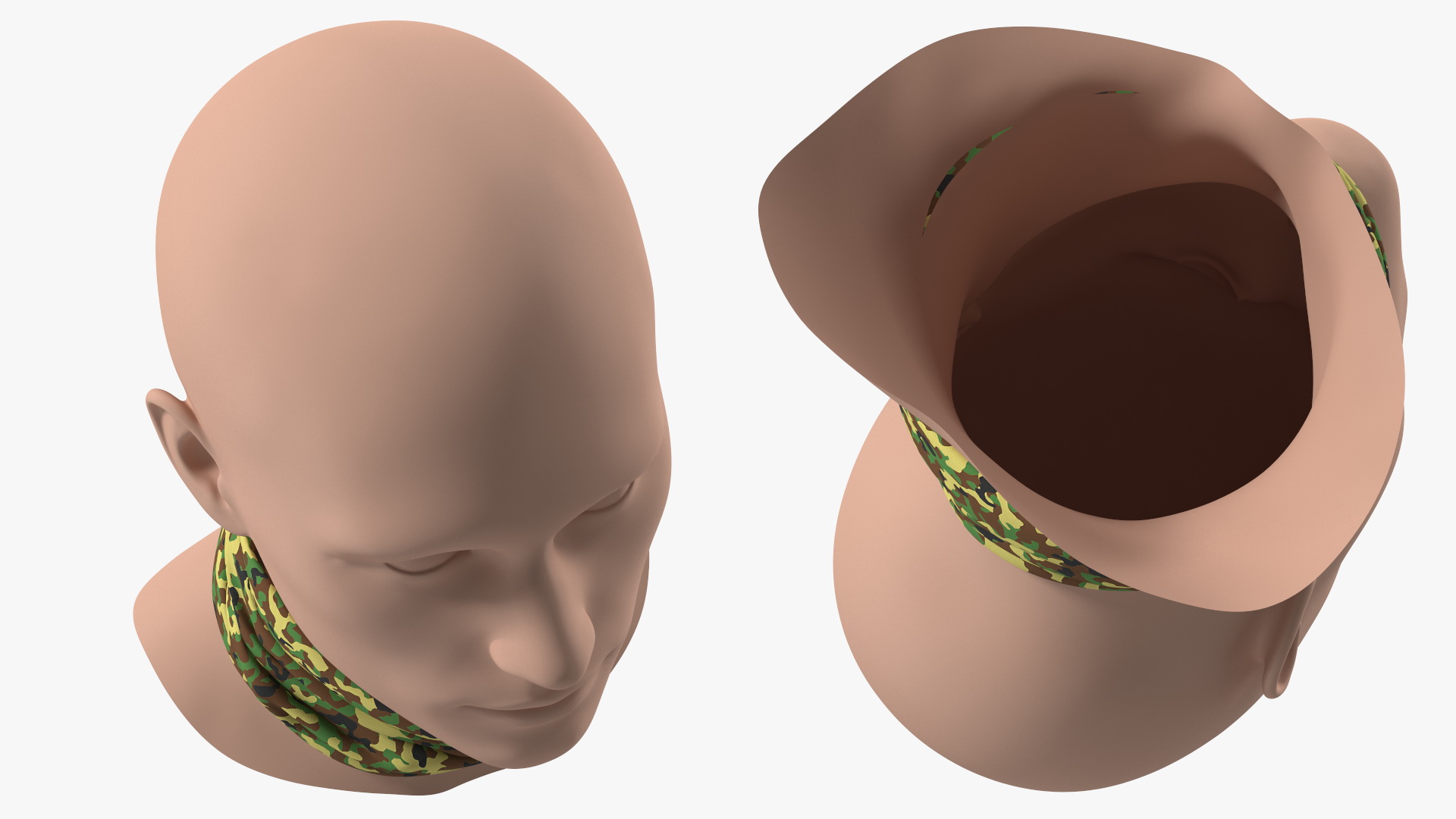 Multi Functional Neck Gaiter Camouflage 3D model