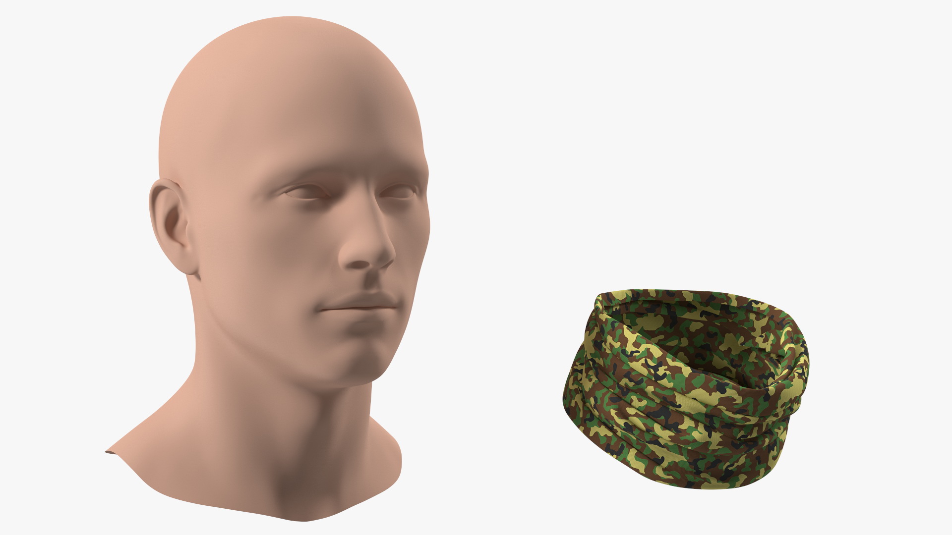 Multi Functional Neck Gaiter Camouflage 3D model