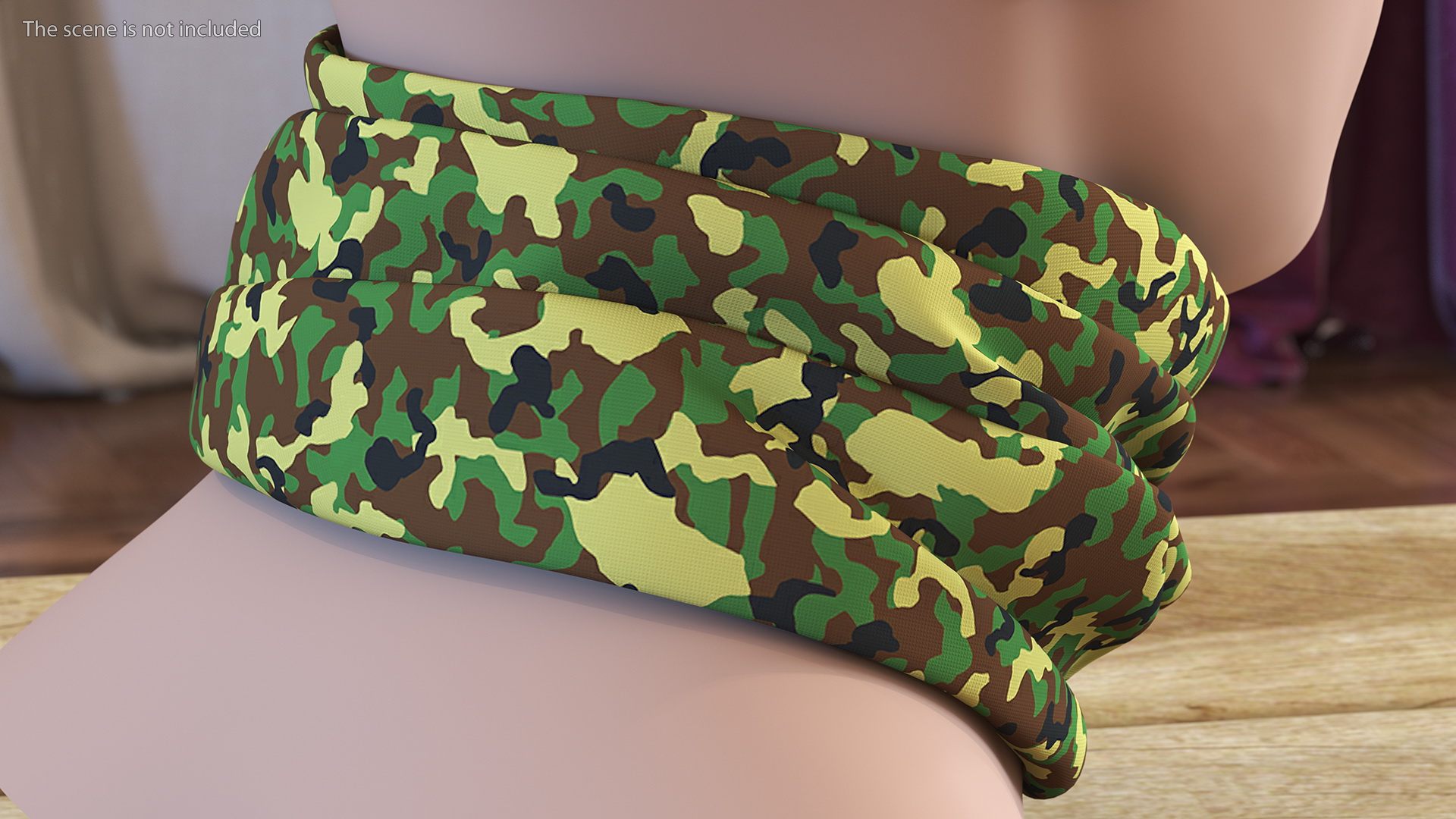Multi Functional Neck Gaiter Camouflage 3D model