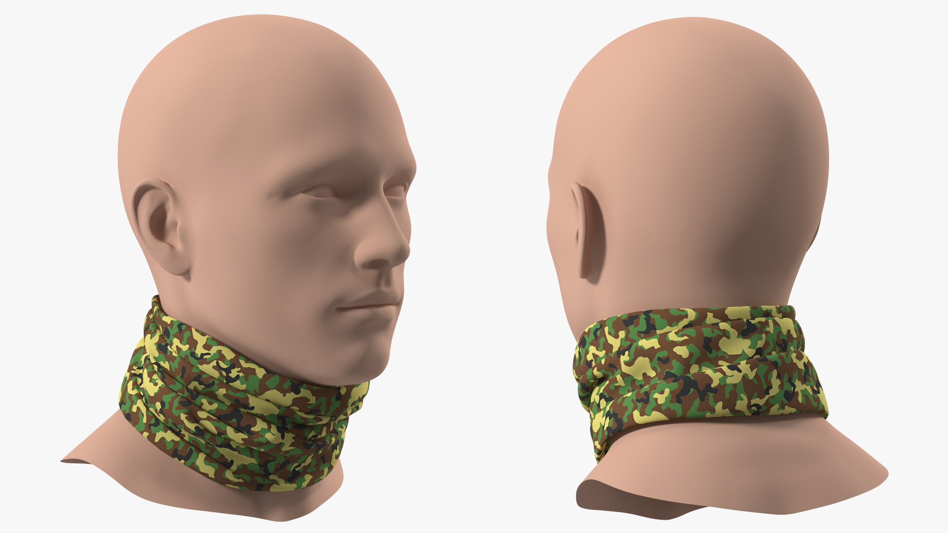 Multi Functional Neck Gaiter Camouflage 3D model