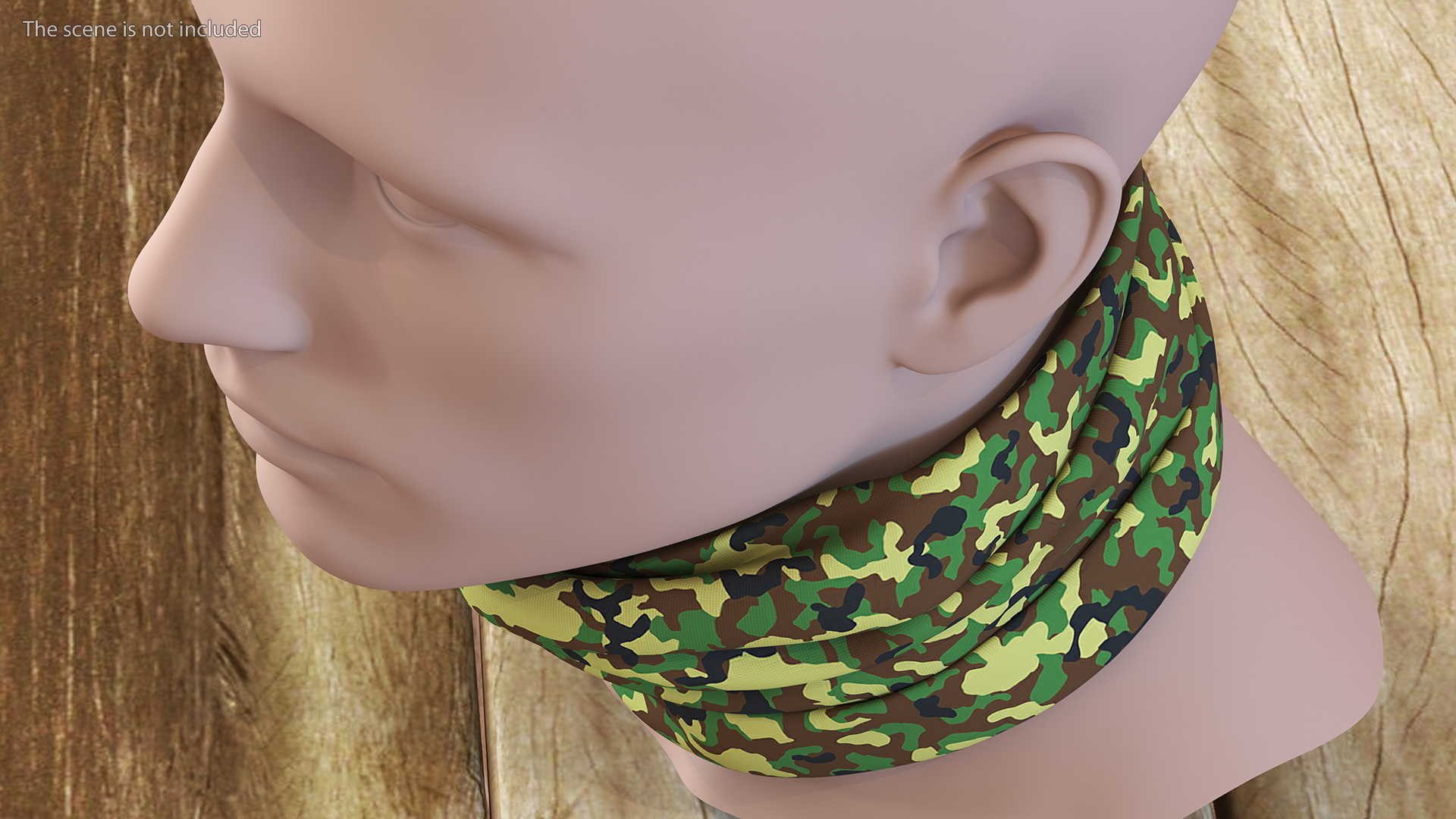 Multi Functional Neck Gaiter Camouflage 3D model