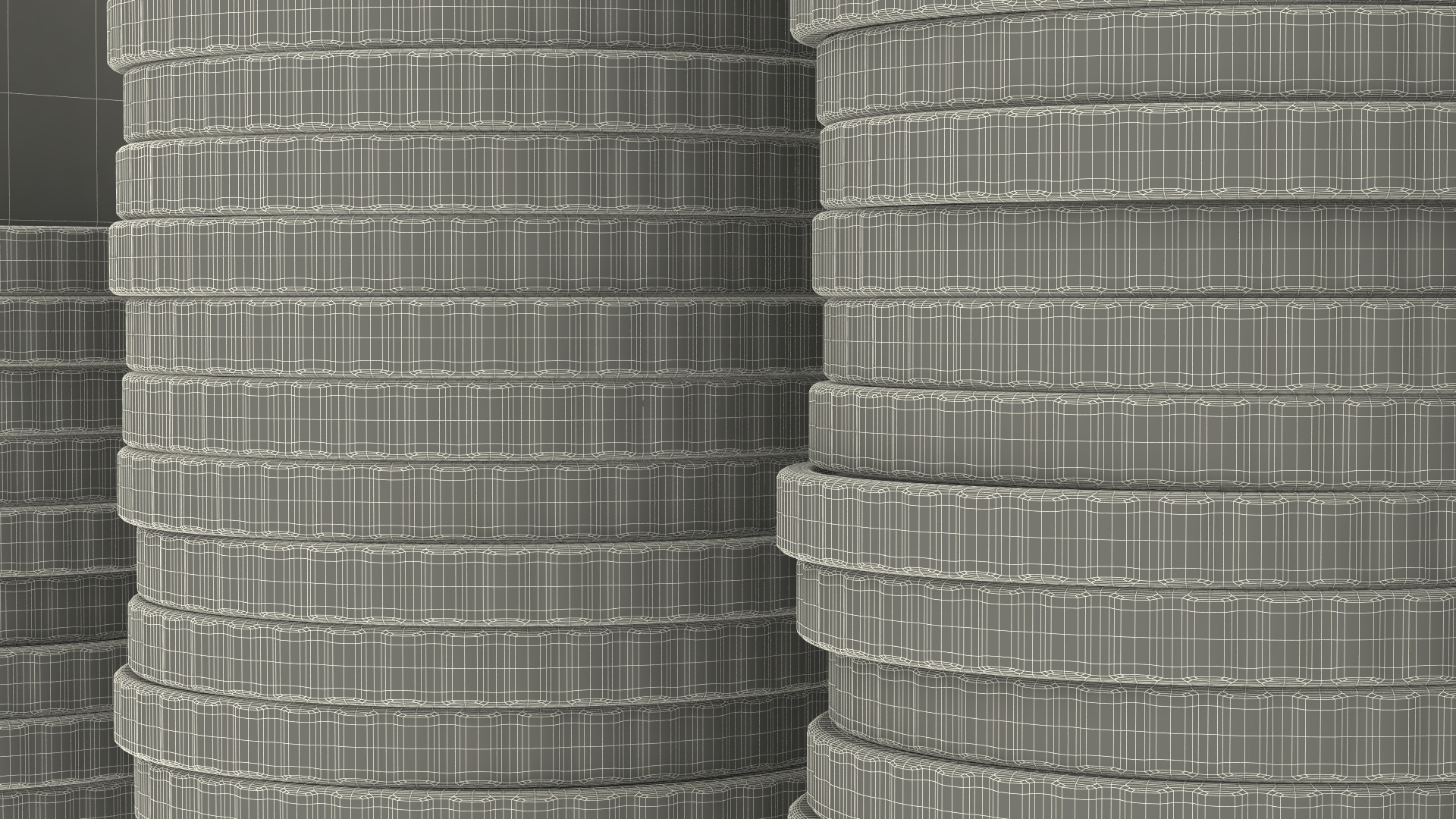 3D Stacked Coins with Letter Cubes
