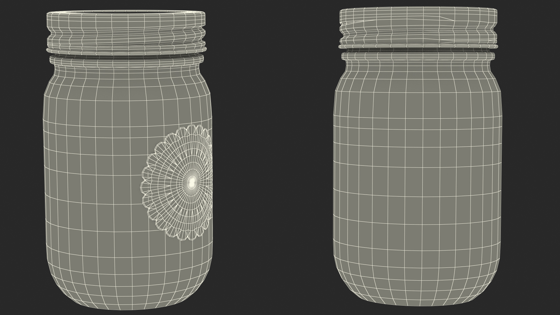 Jam Jar Blueberry 3D