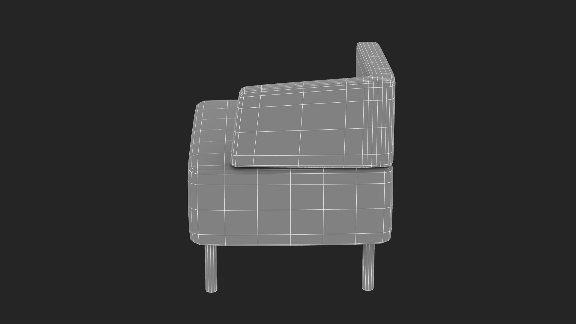 Office Corner Armchair 3D