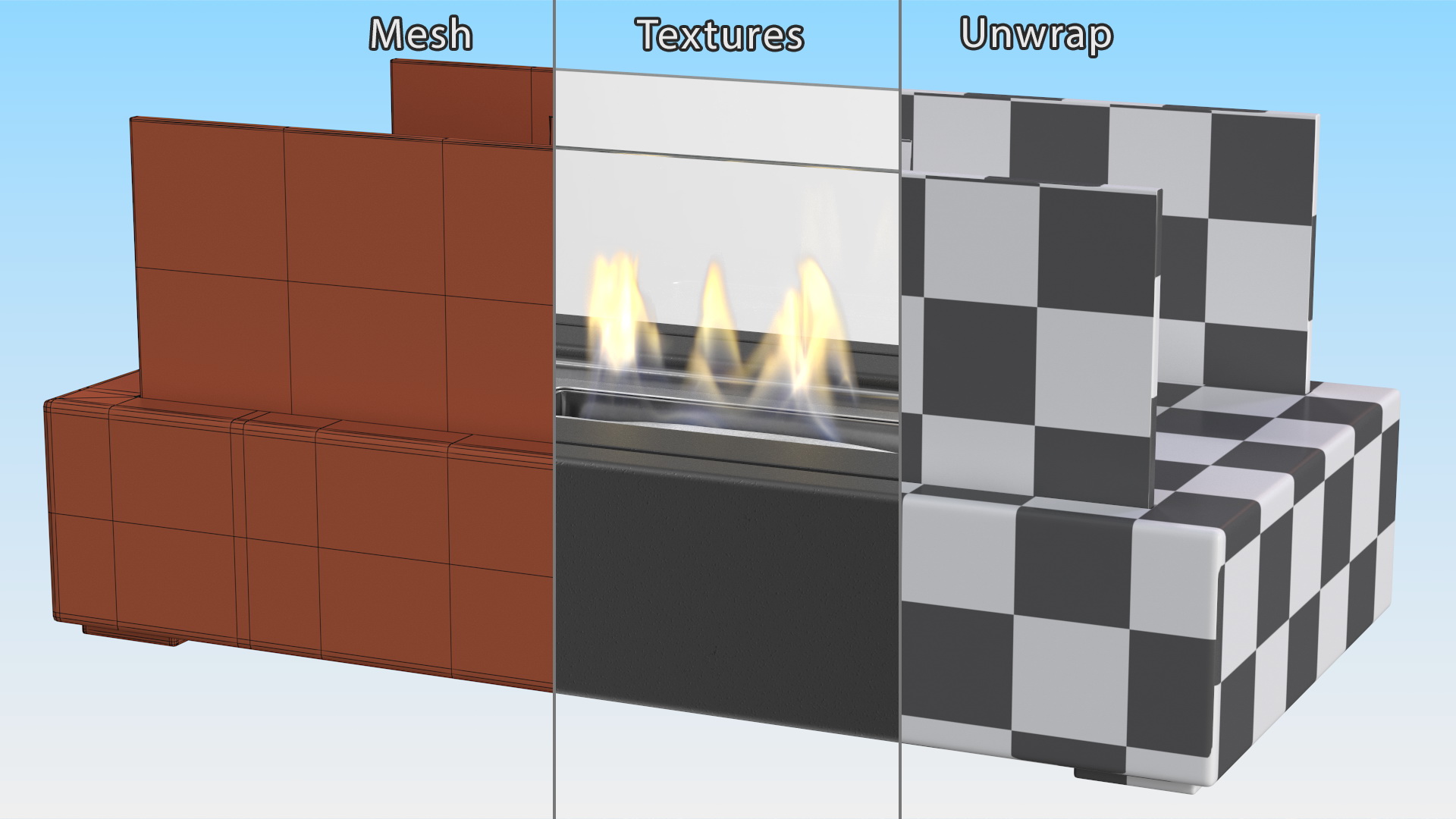 3D Black Bioethanol Burner model
