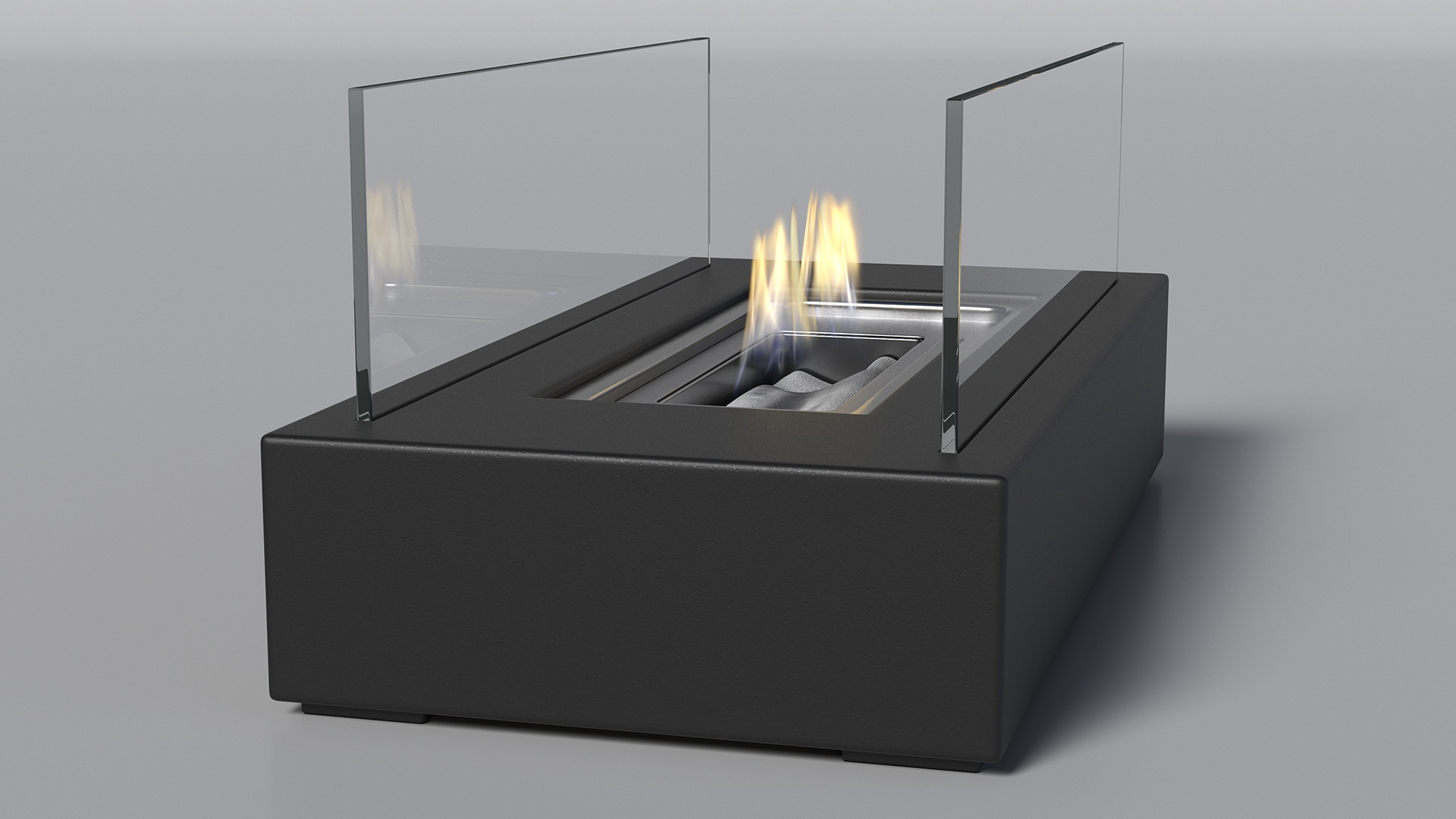 3D Black Bioethanol Burner model
