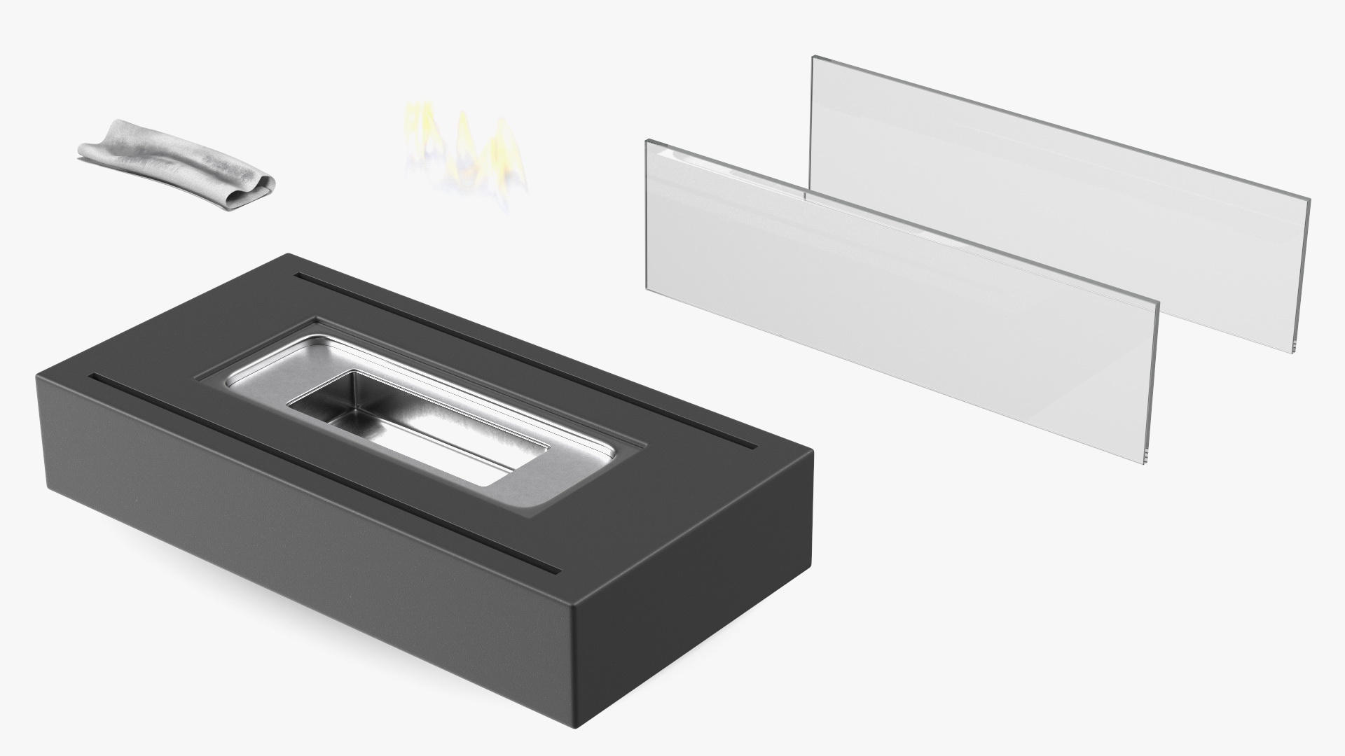 3D Black Bioethanol Burner model