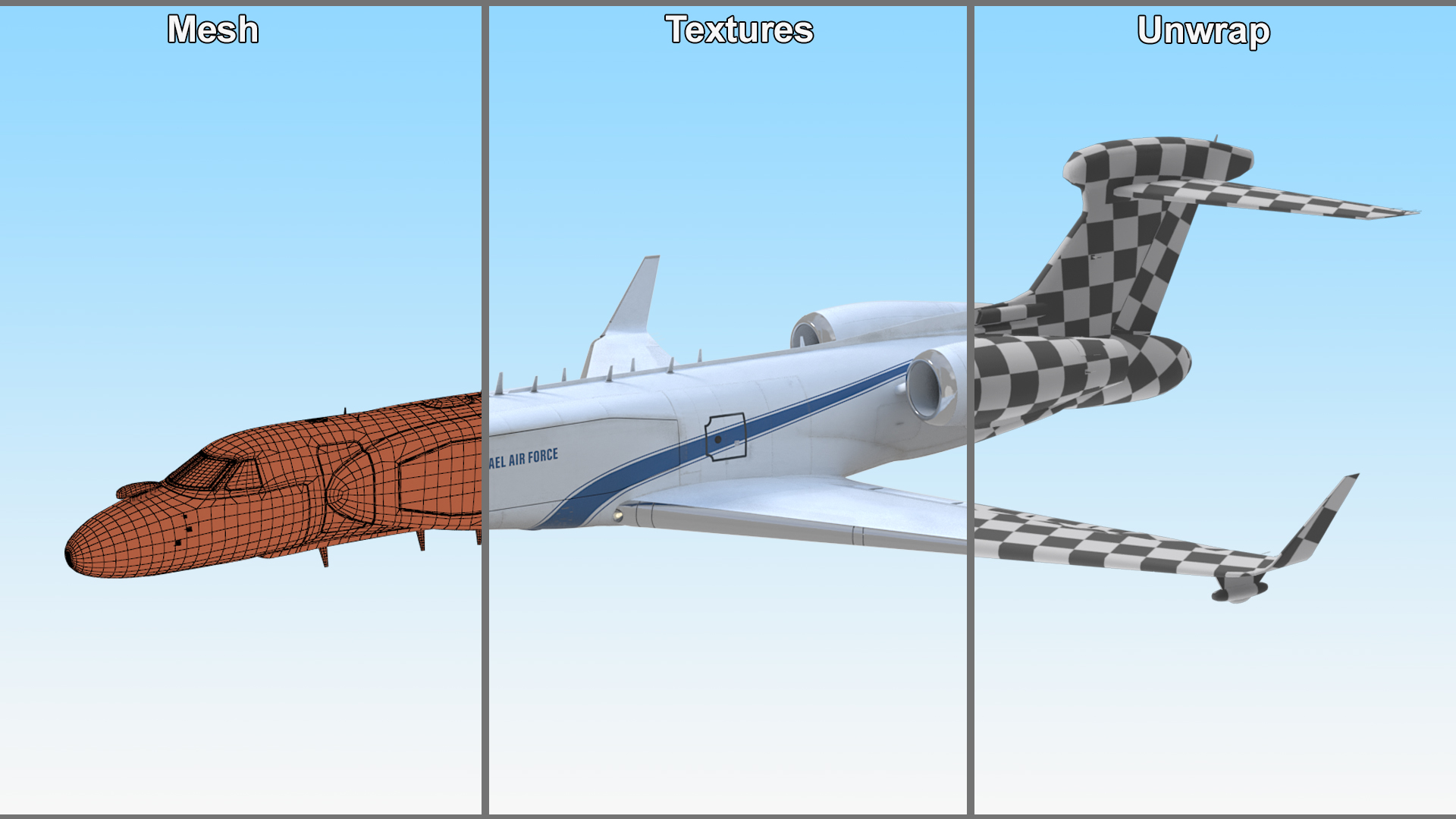 Electronic Surveillance Aircraft in Flight 3D