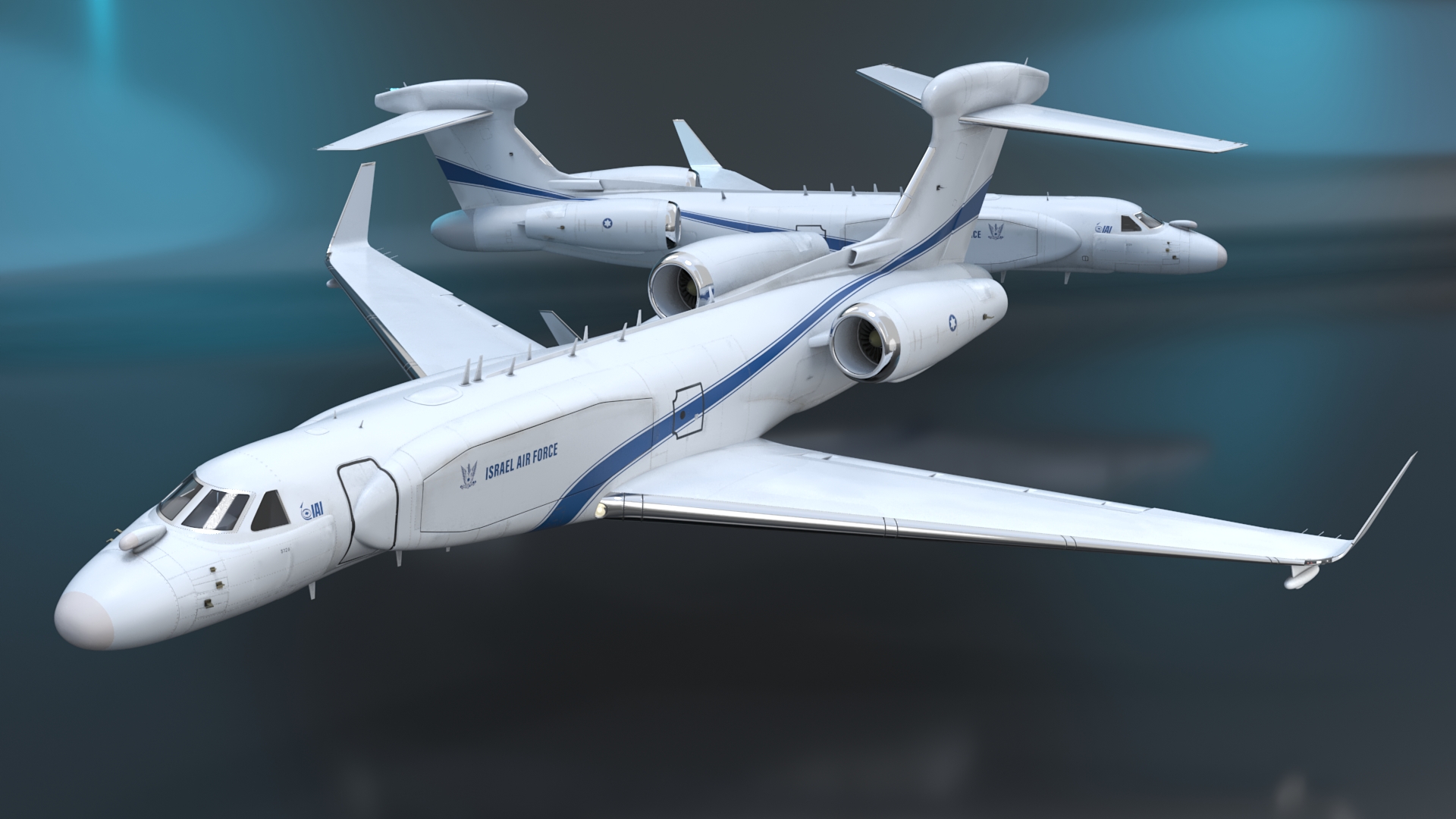 Electronic Surveillance Aircraft in Flight 3D