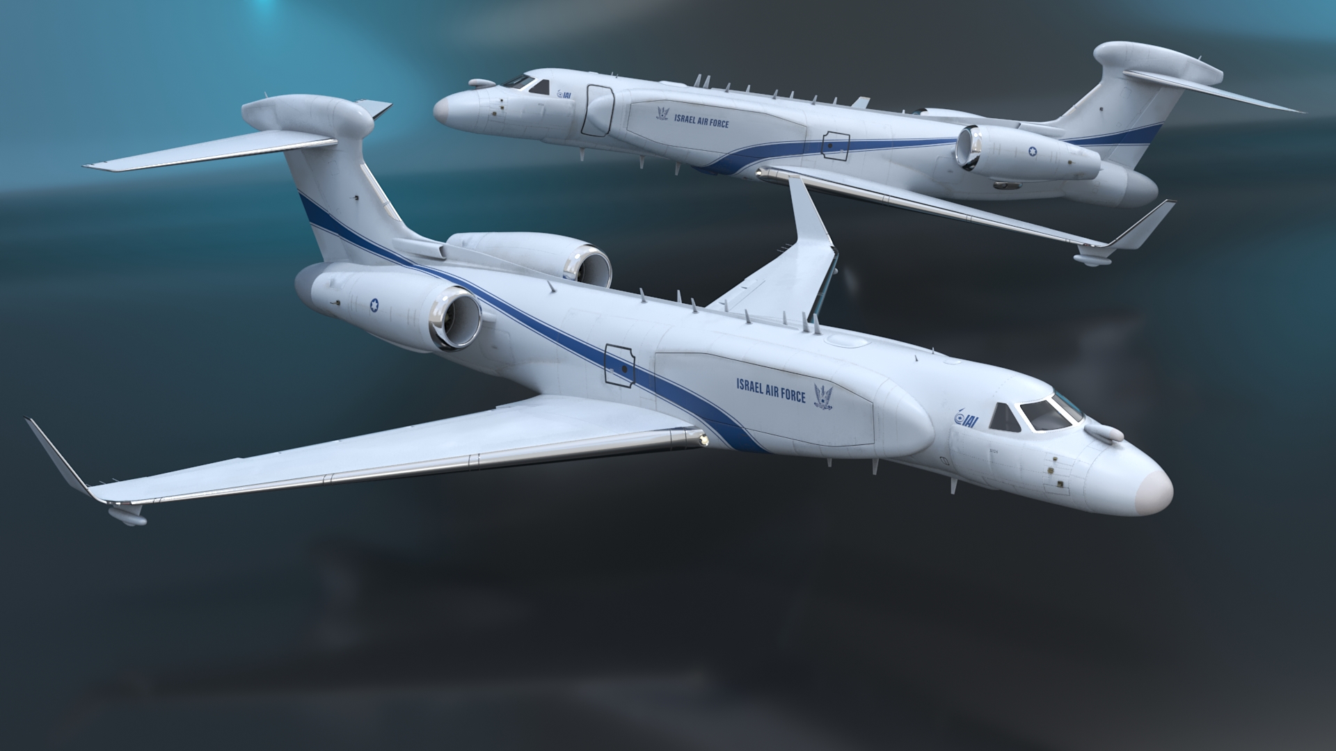 Electronic Surveillance Aircraft in Flight 3D