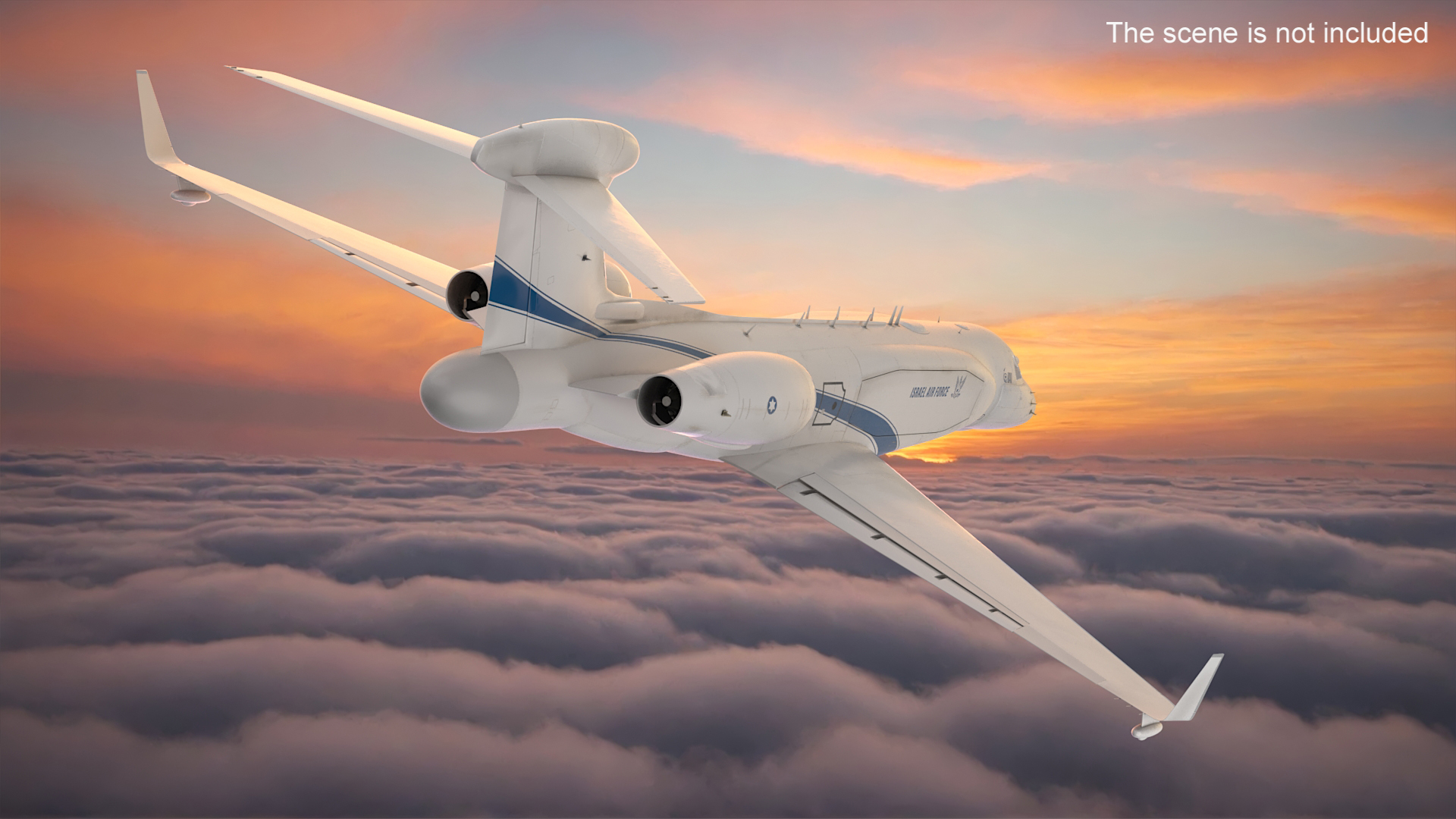 Electronic Surveillance Aircraft in Flight 3D