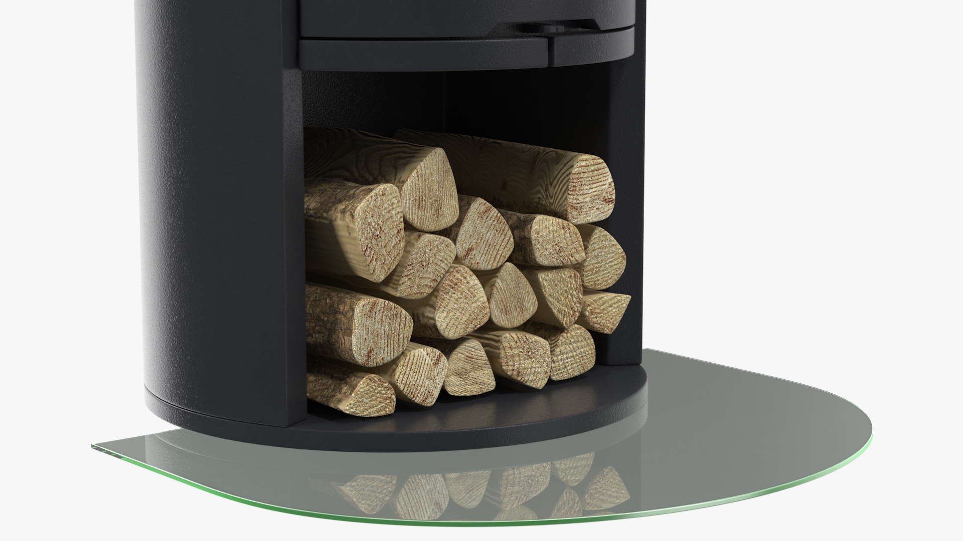 3D Wood Burning Stove Contura 610 Wall Venting model