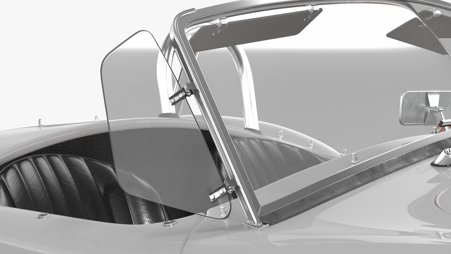 Racing Retro Car White Rigged 3D model