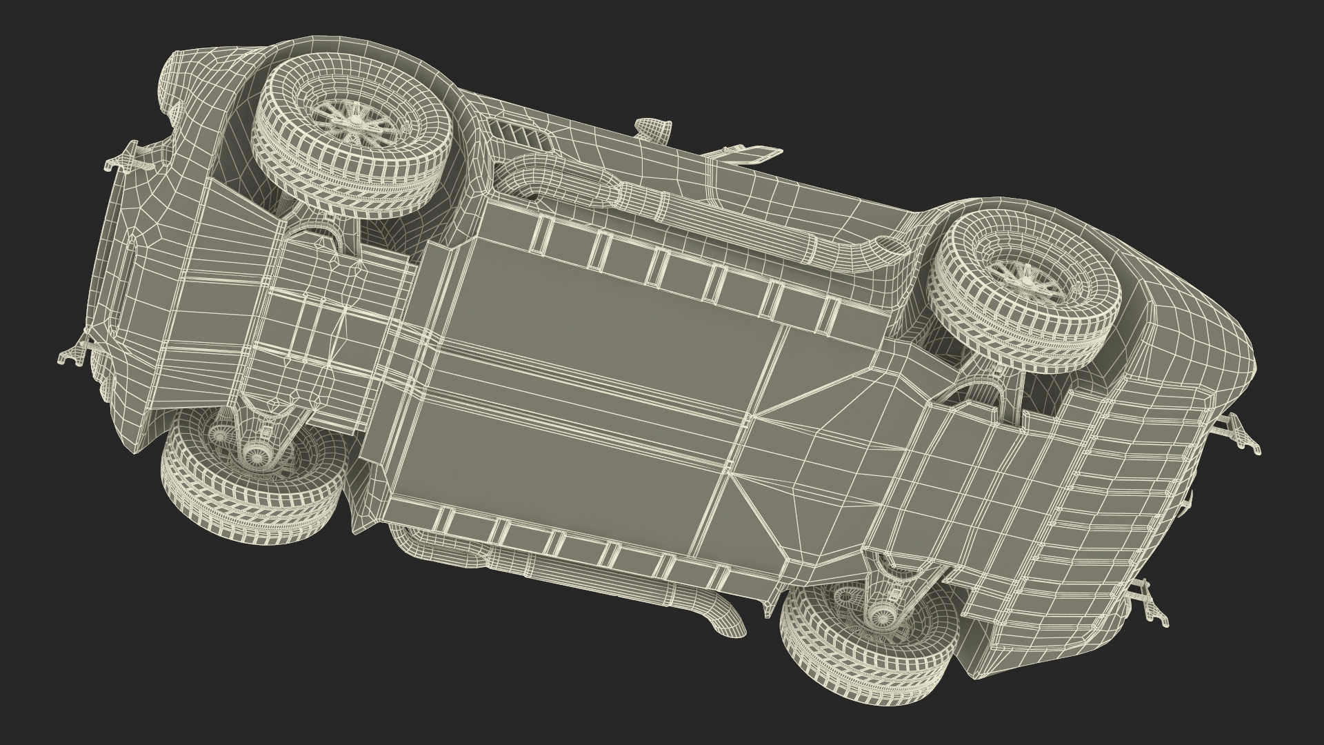 Racing Retro Car White Rigged 3D model