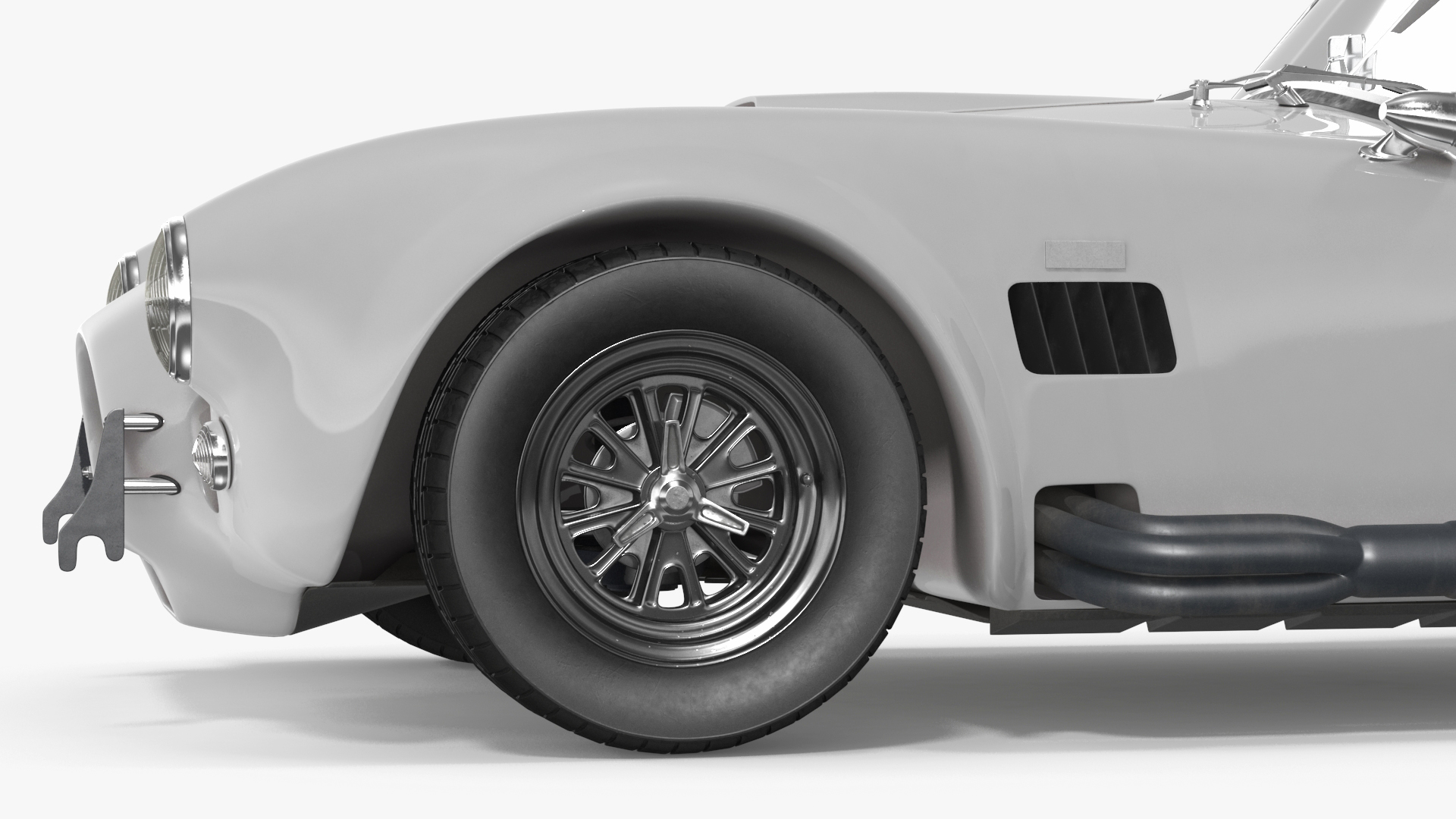 Racing Retro Car White Rigged 3D model