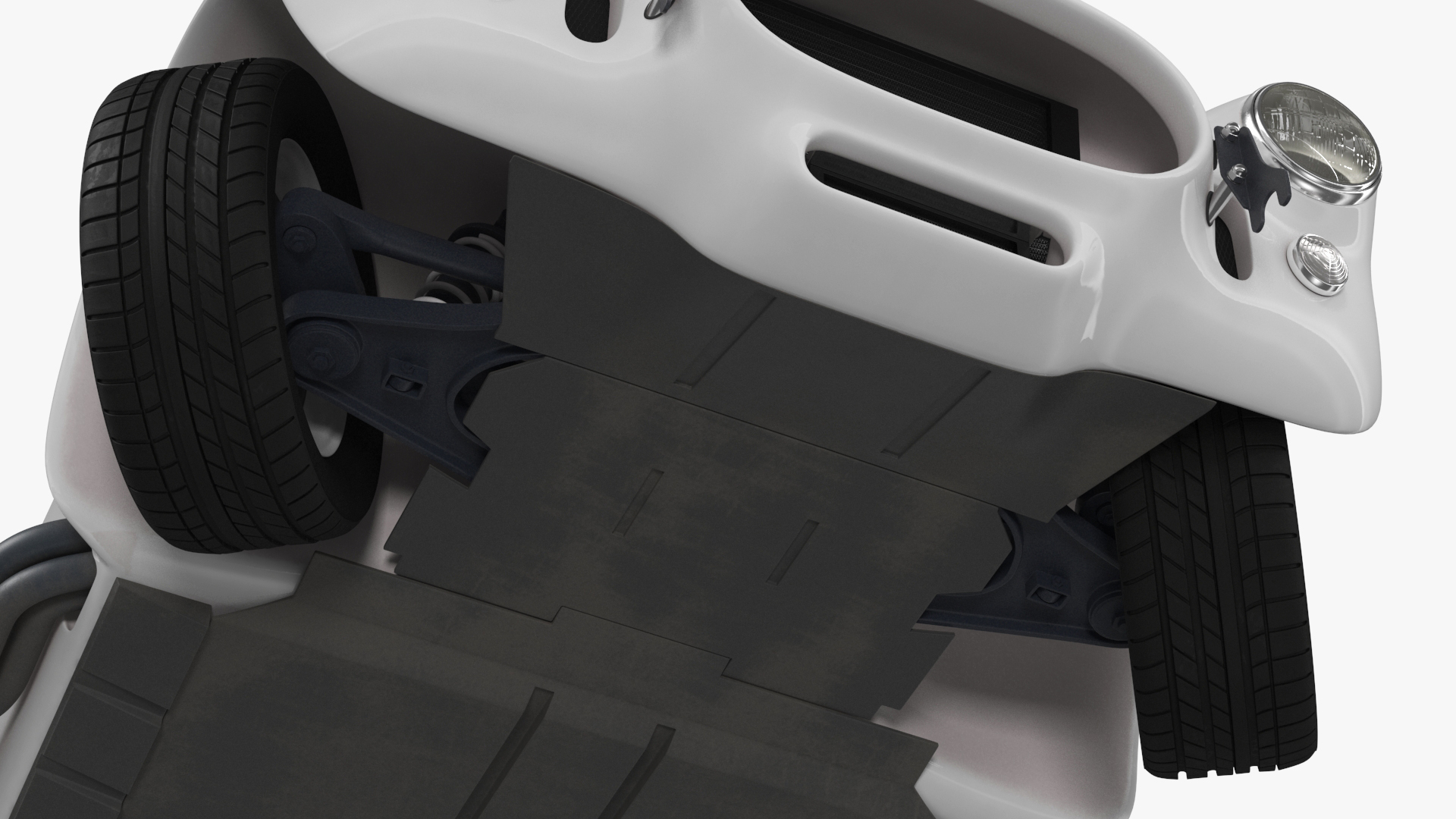 Racing Retro Car White Rigged 3D model