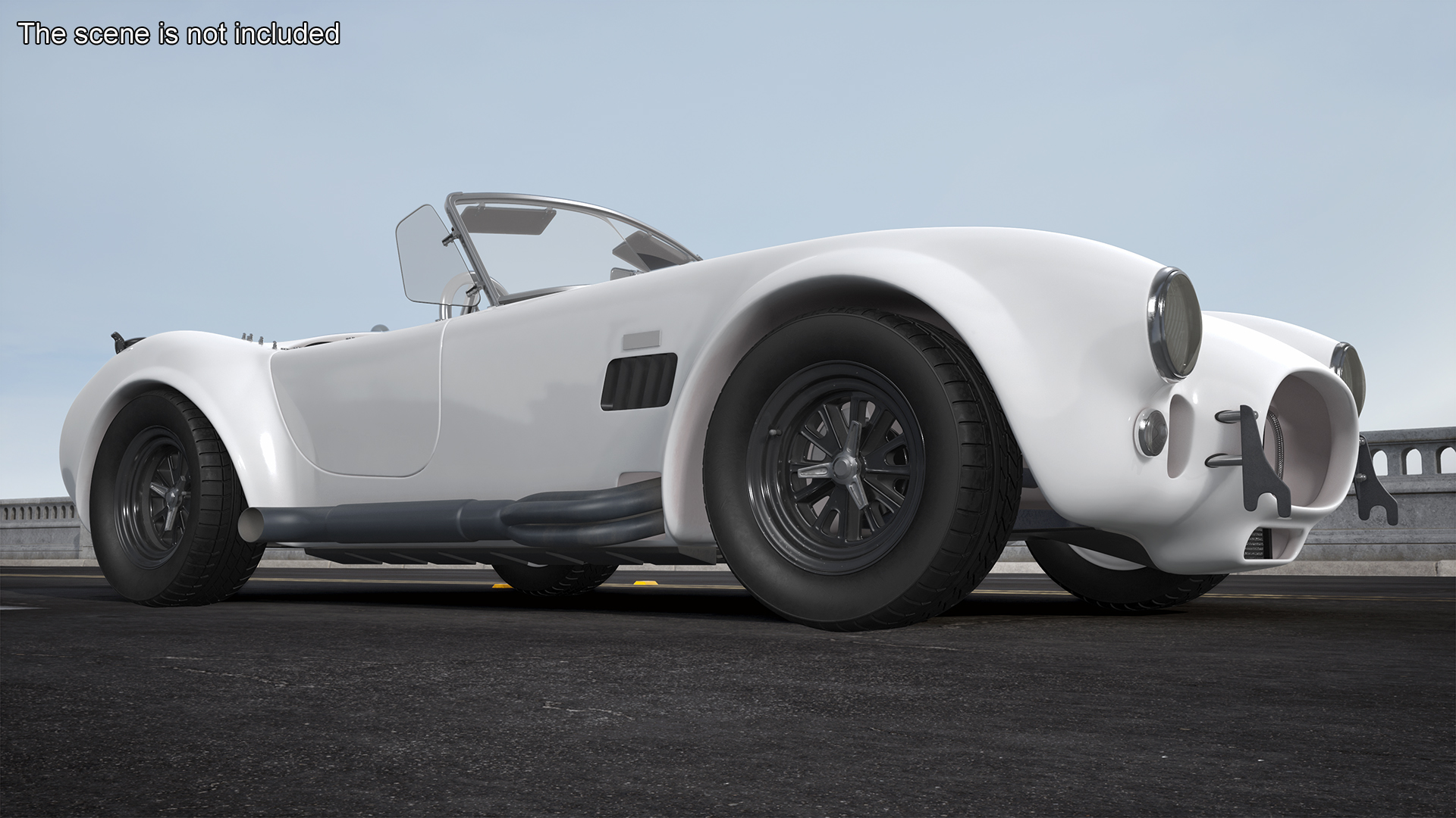 Racing Retro Car White Rigged 3D model