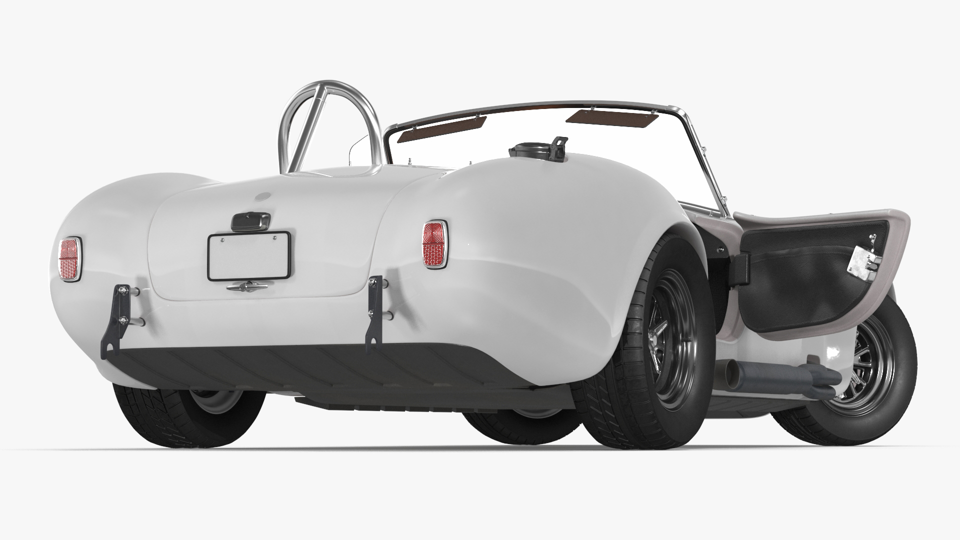 Racing Retro Car White Rigged 3D model