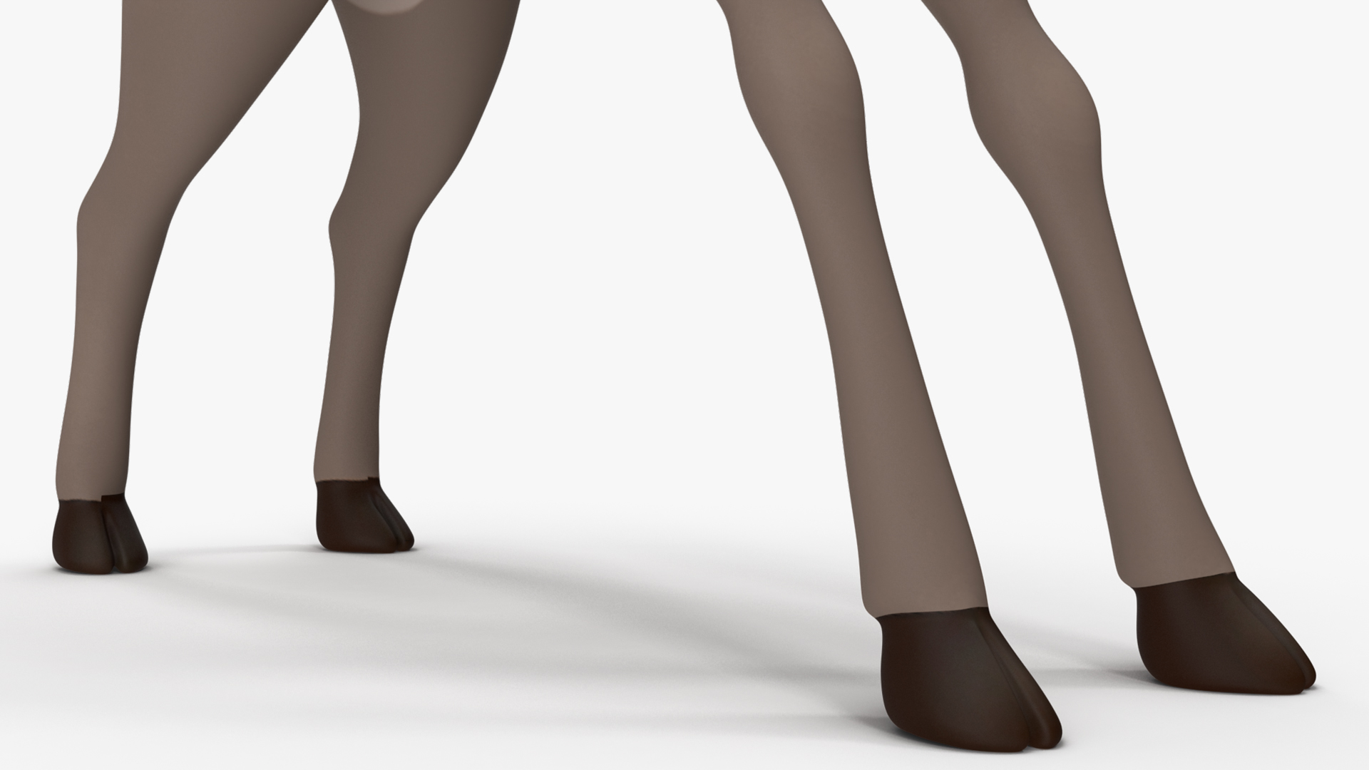 3D Grey Cartoon Deer Rigged for Maya model
