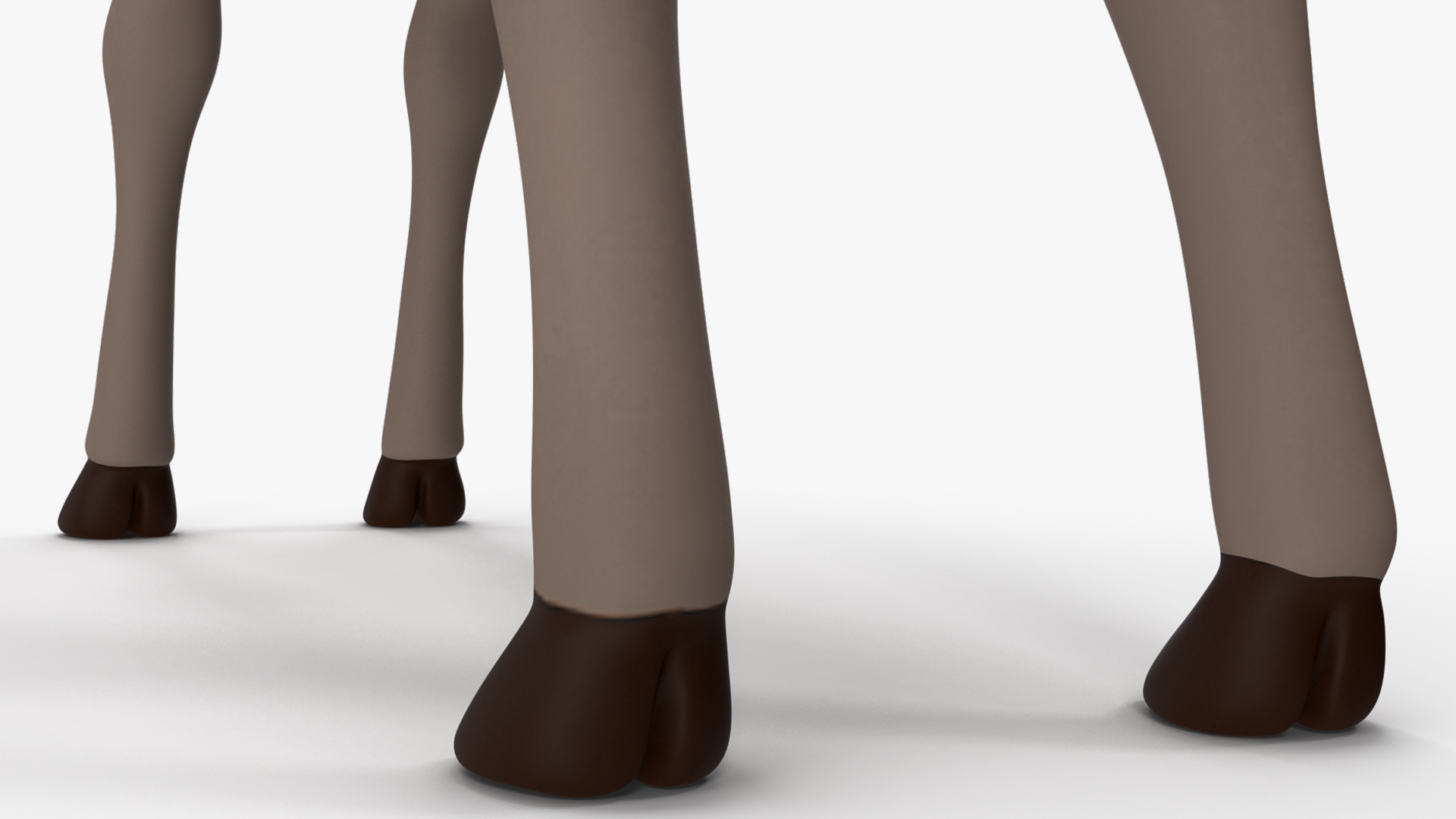3D Grey Cartoon Deer Rigged for Maya model