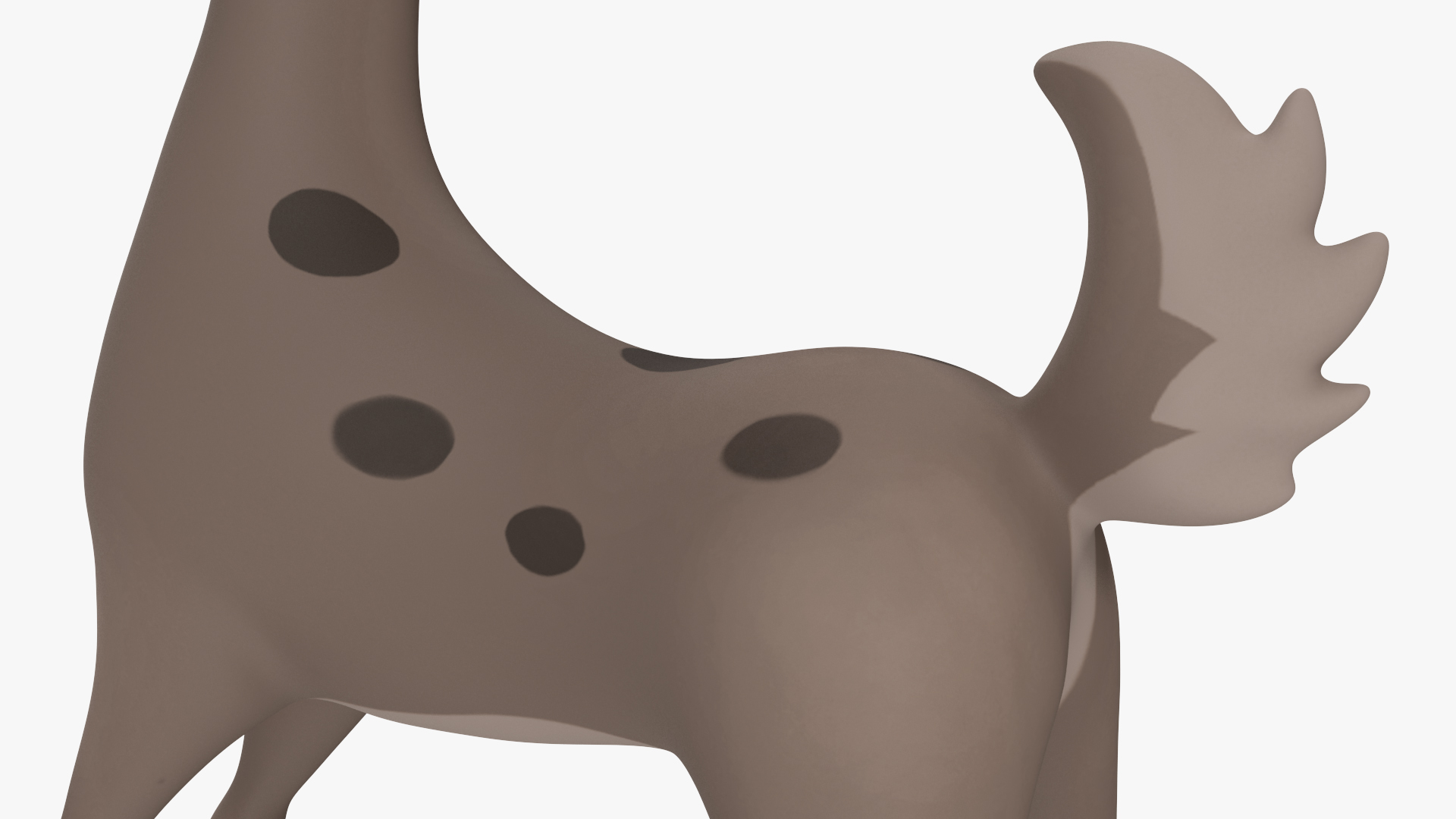 3D Grey Cartoon Deer Rigged for Maya model