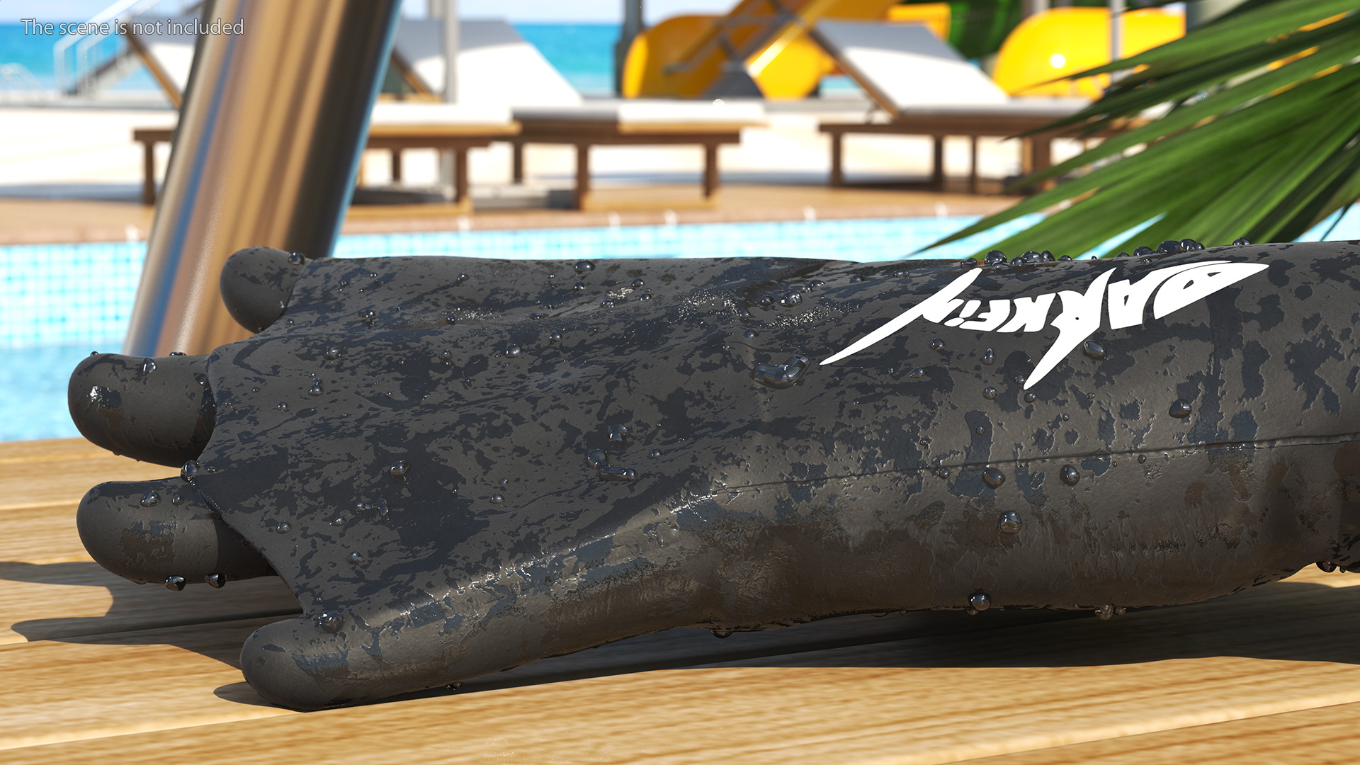 3D model Darkfin Webbed Power Swimming Gloves Wet