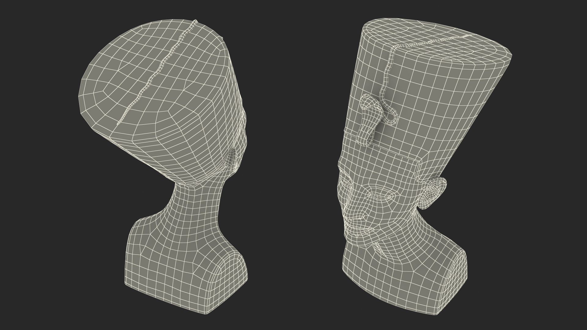 Bronze Bust of Nefertiti 3D model
