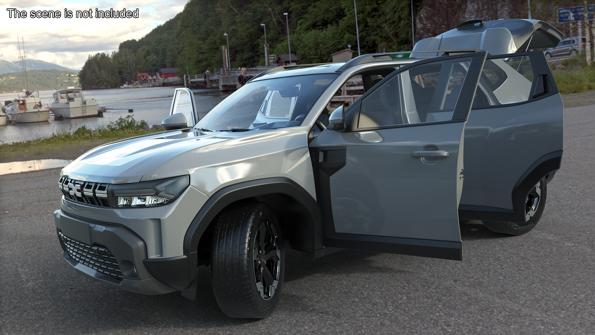 3D model Dacia Duster 2024 Crossover White Rigged