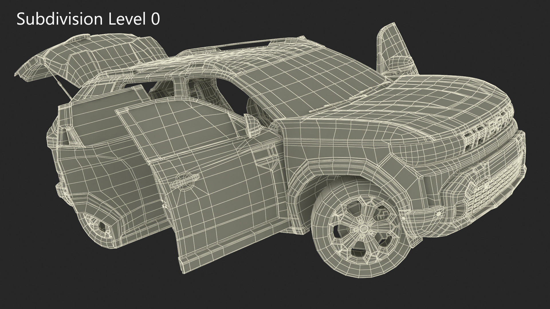 3D model Dacia Duster 2024 Crossover White Rigged