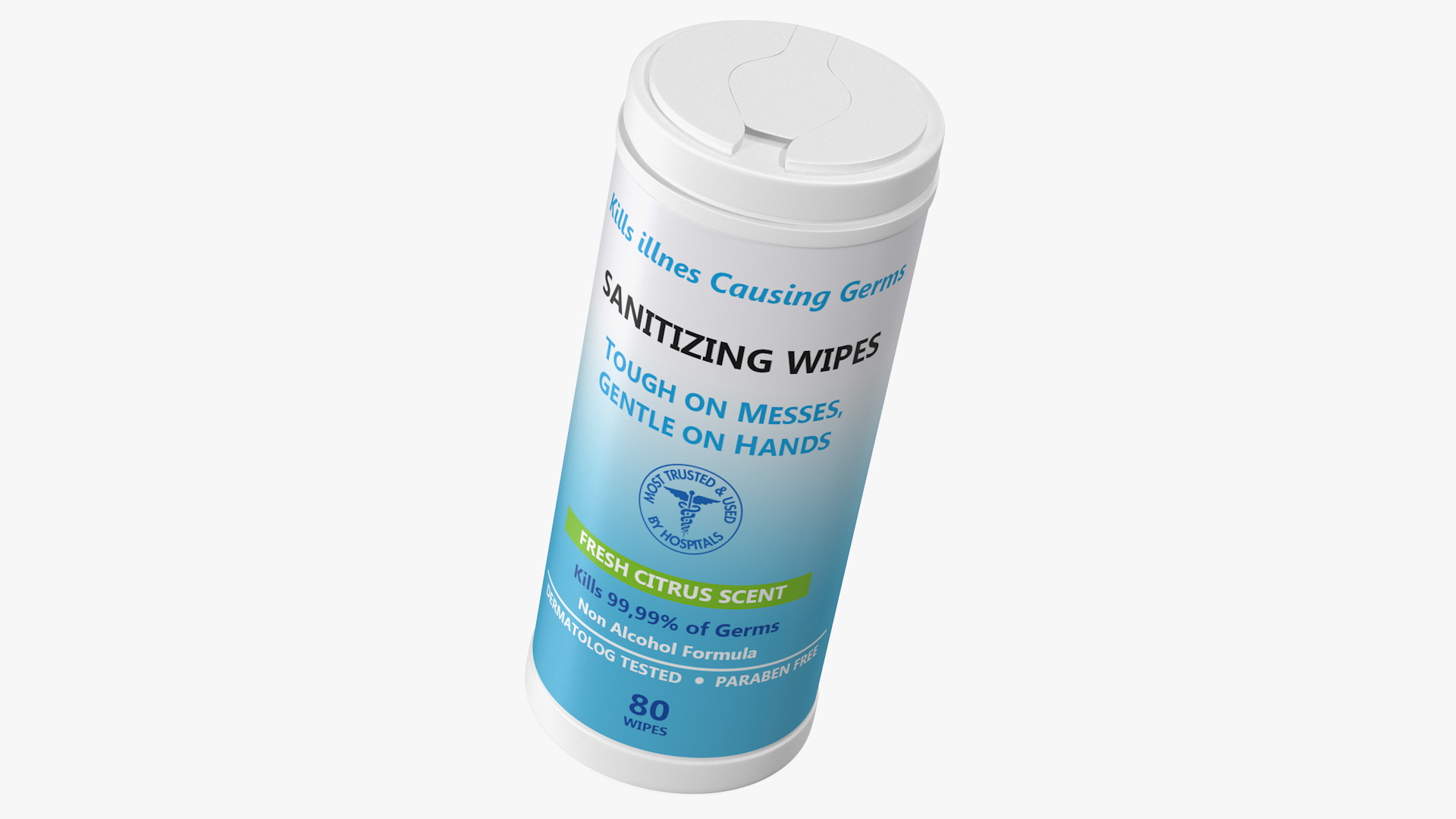 3D model Sanitizing Wipes 80 Count Small Canister