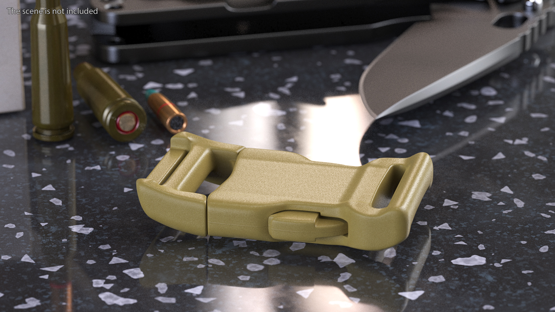 3D Contoured Side Release Plastic Buckle Khaki model