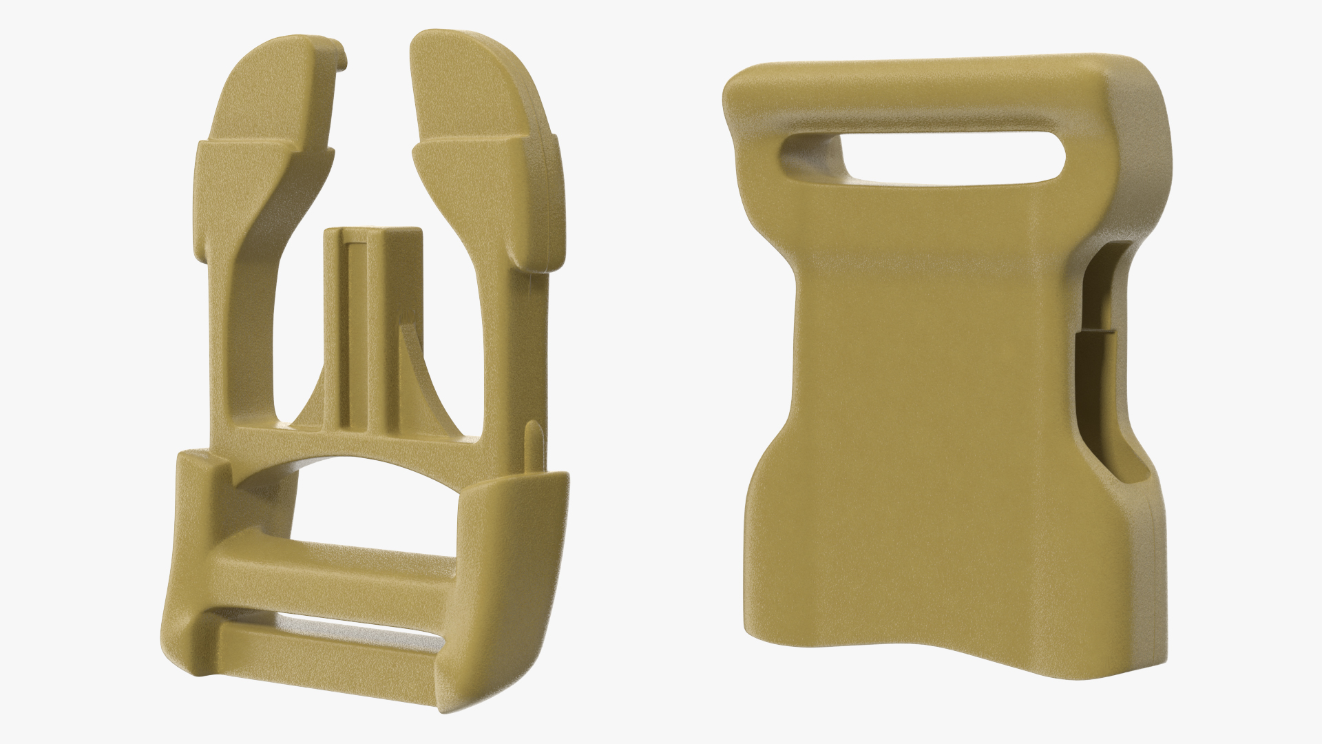 3D Contoured Side Release Plastic Buckle Khaki model