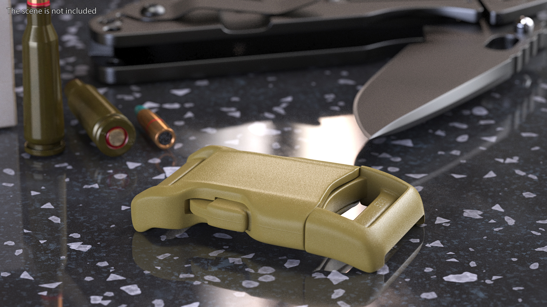 3D Contoured Side Release Plastic Buckle Khaki model