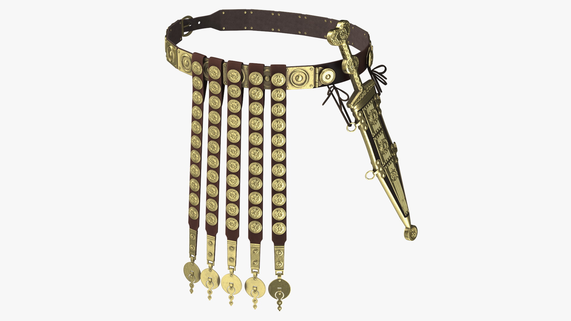 3D Roman Belt with Pugio Dagger model