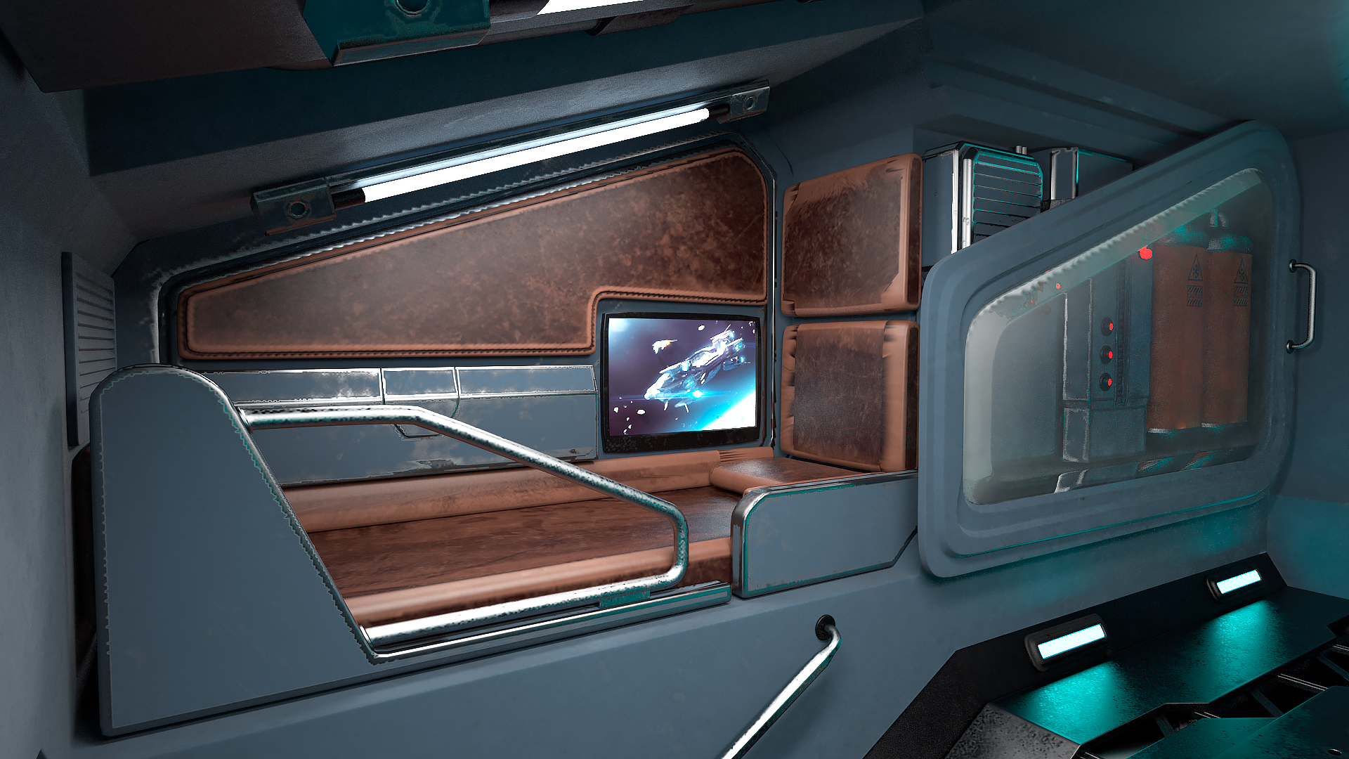 Sci Fi Dropship Landing Position 3D
