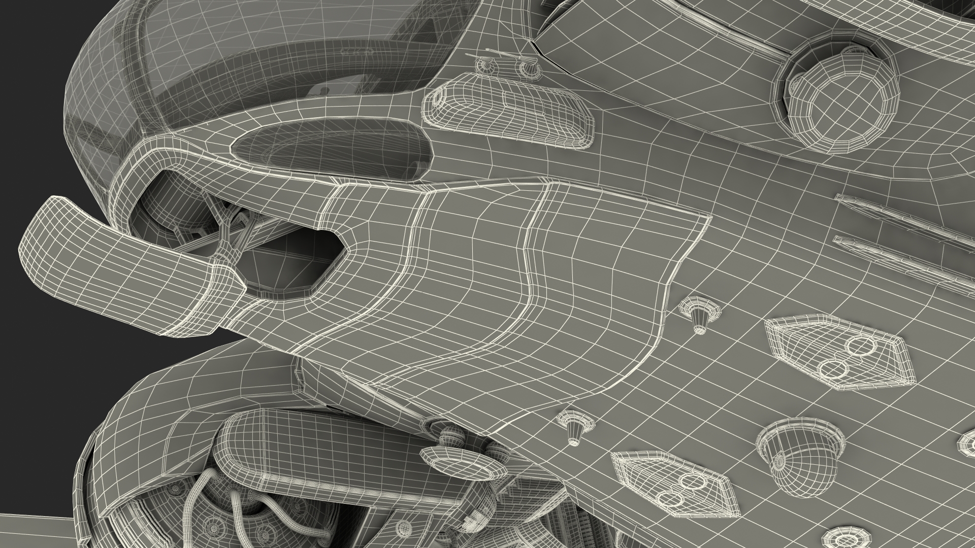 Sci Fi Dropship Landing Position 3D