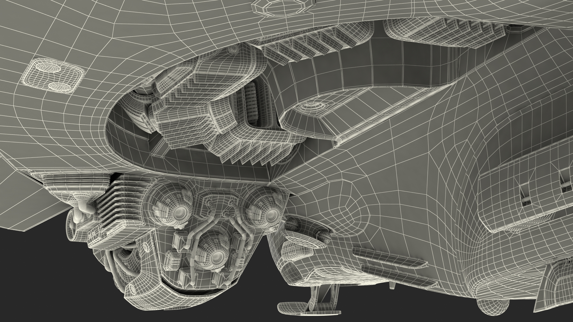 Sci Fi Dropship Landing Position 3D
