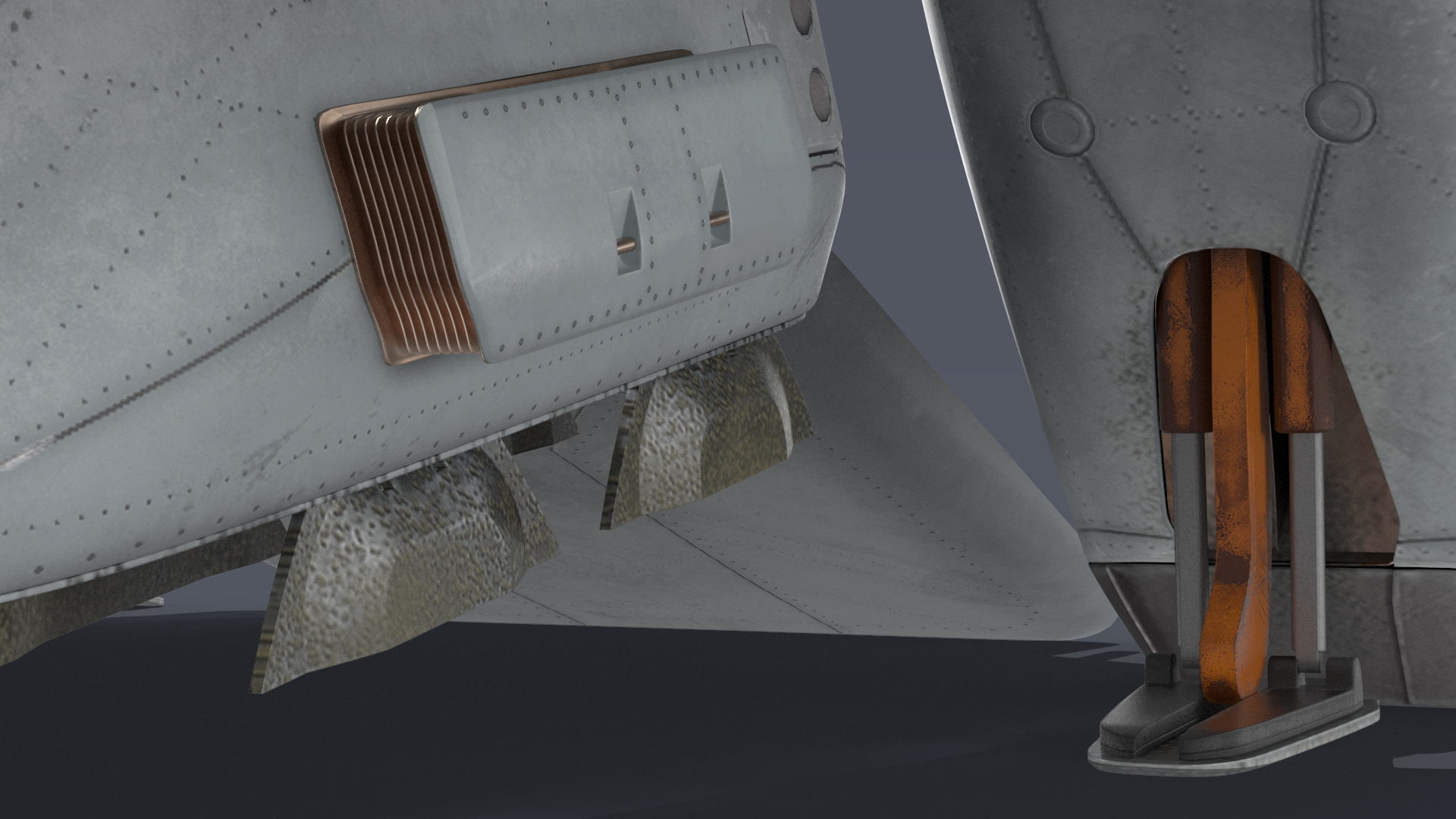 Sci Fi Dropship Landing Position 3D