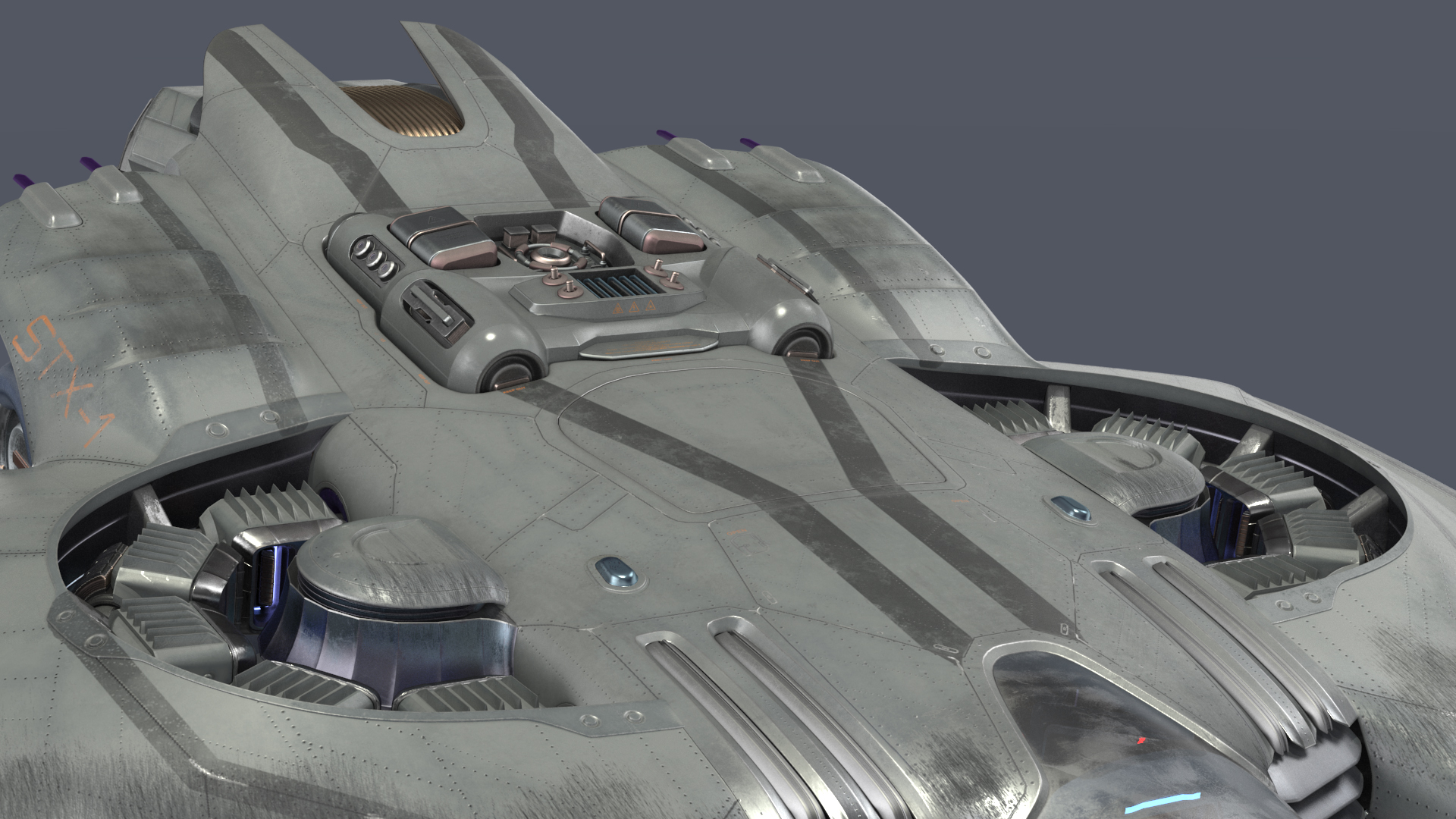 Sci Fi Dropship Landing Position 3D