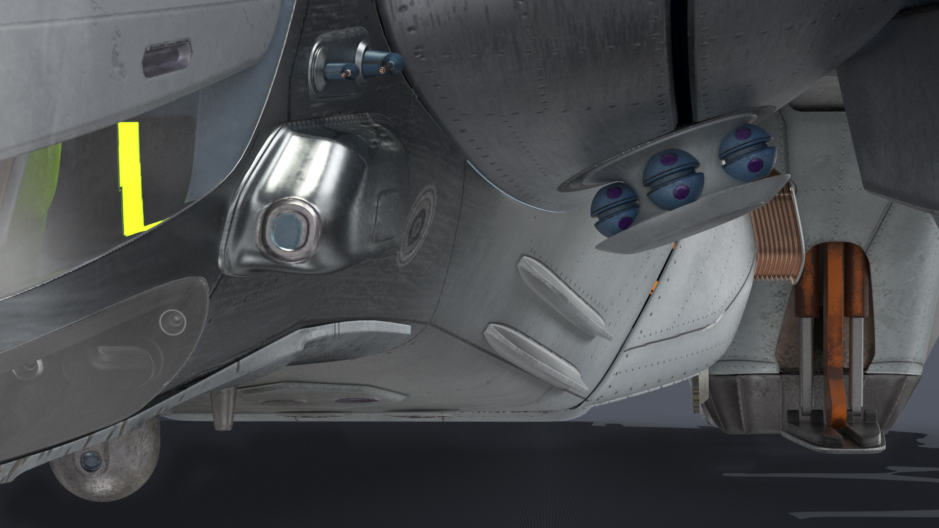 Sci Fi Dropship Landing Position 3D