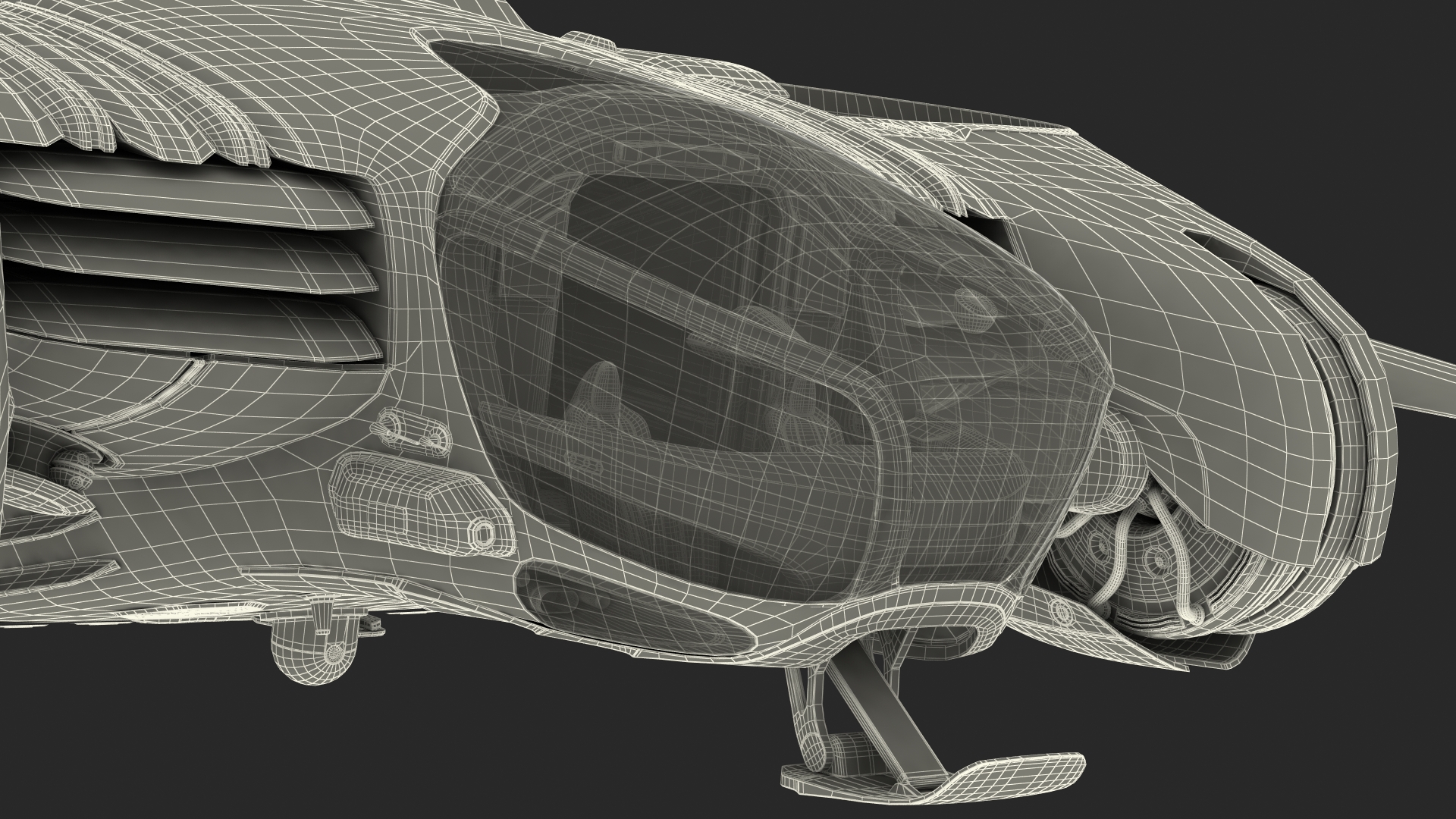 Sci Fi Dropship Landing Position 3D