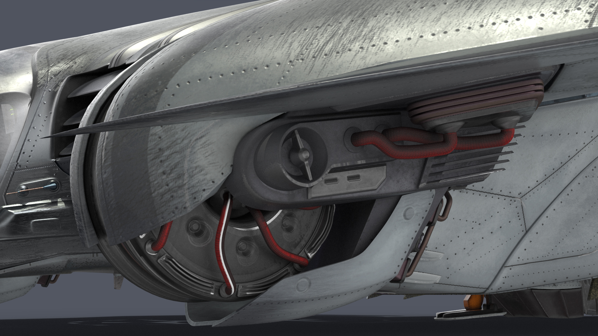 Sci Fi Dropship Landing Position 3D