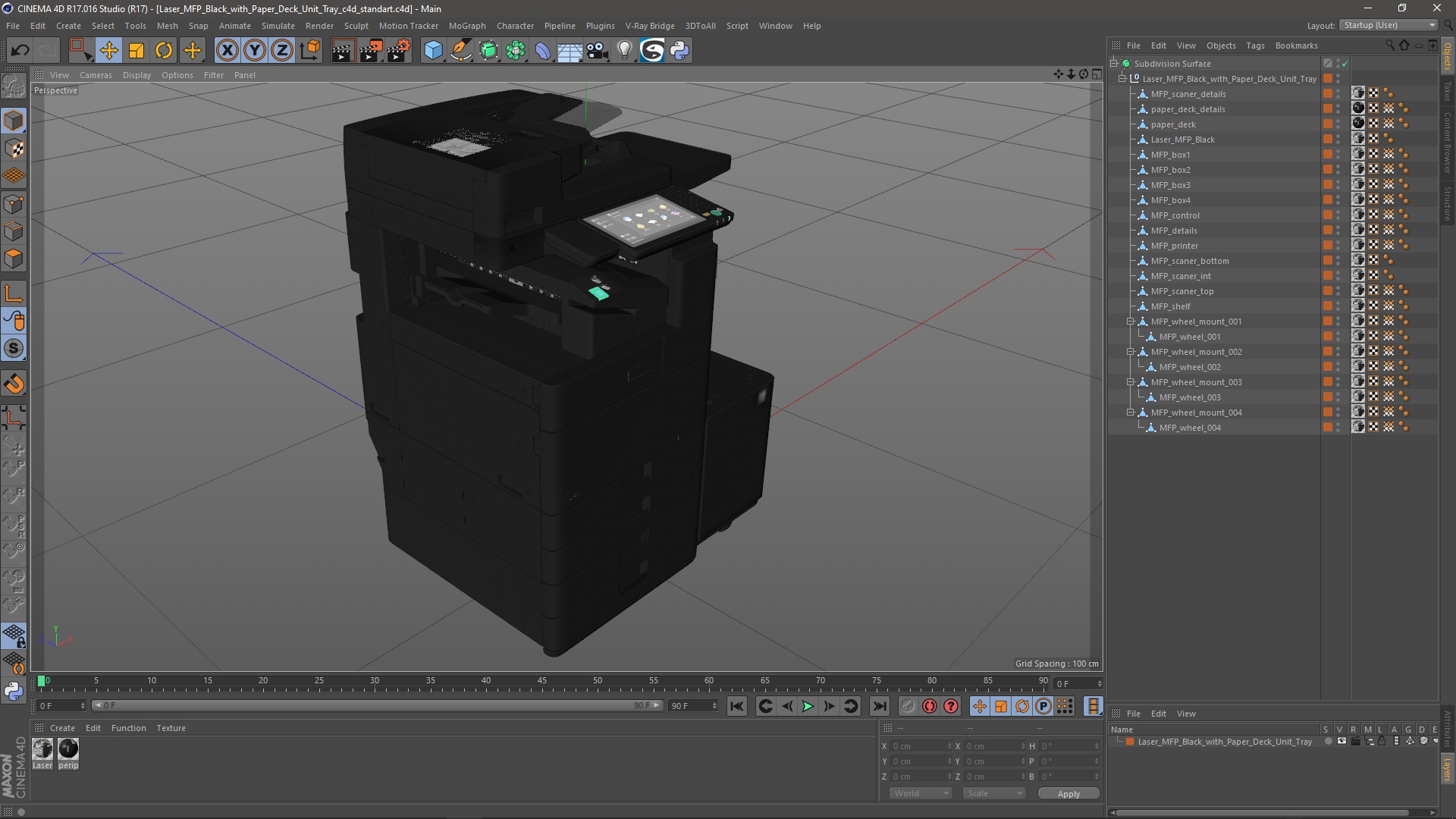 3D Laser MFP Black with Paper Deck Unit Tray